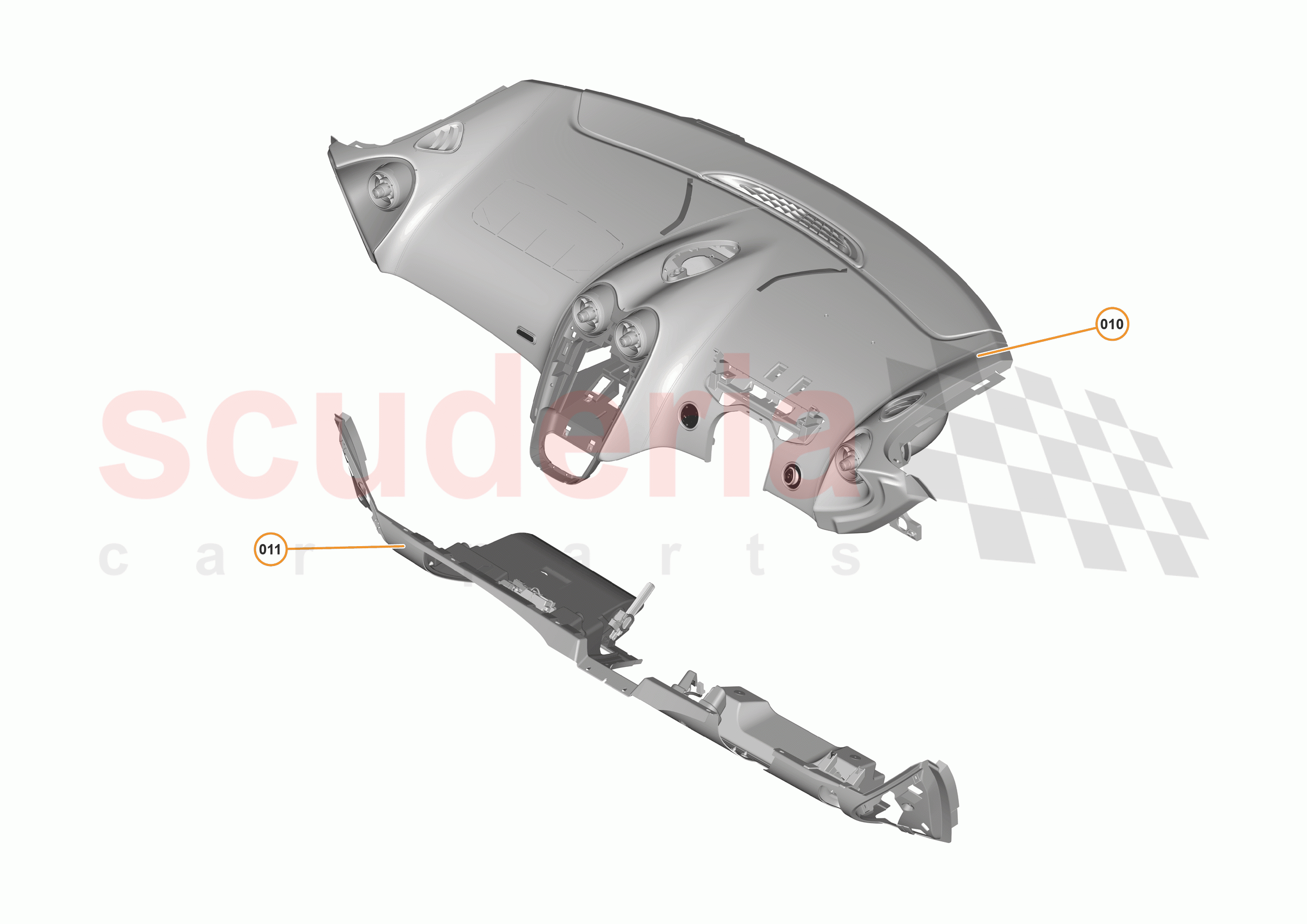 47 - INTERIOR SYSTEMS - 47.4 - FACIA ASSEMBLY - RHD of McLaren McLaren 540C Coupe