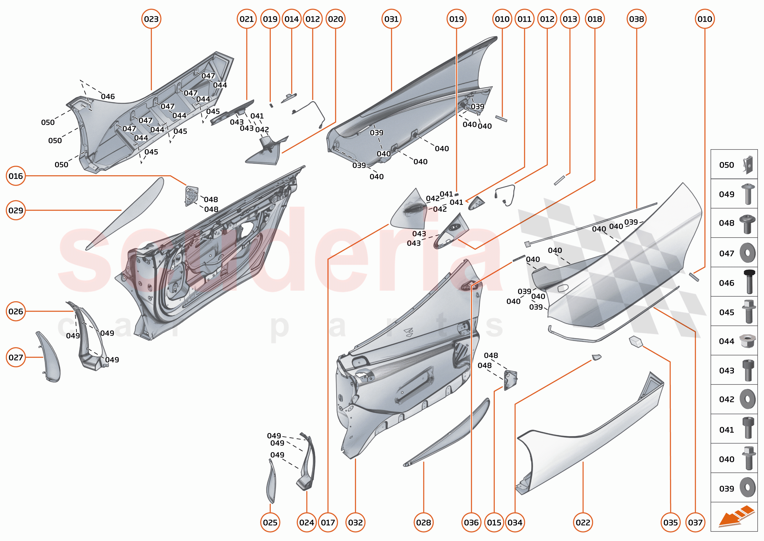 7 - CLOSURES - 7.5 - DOORS STRUCTURE of McLaren McLaren 750S Spider