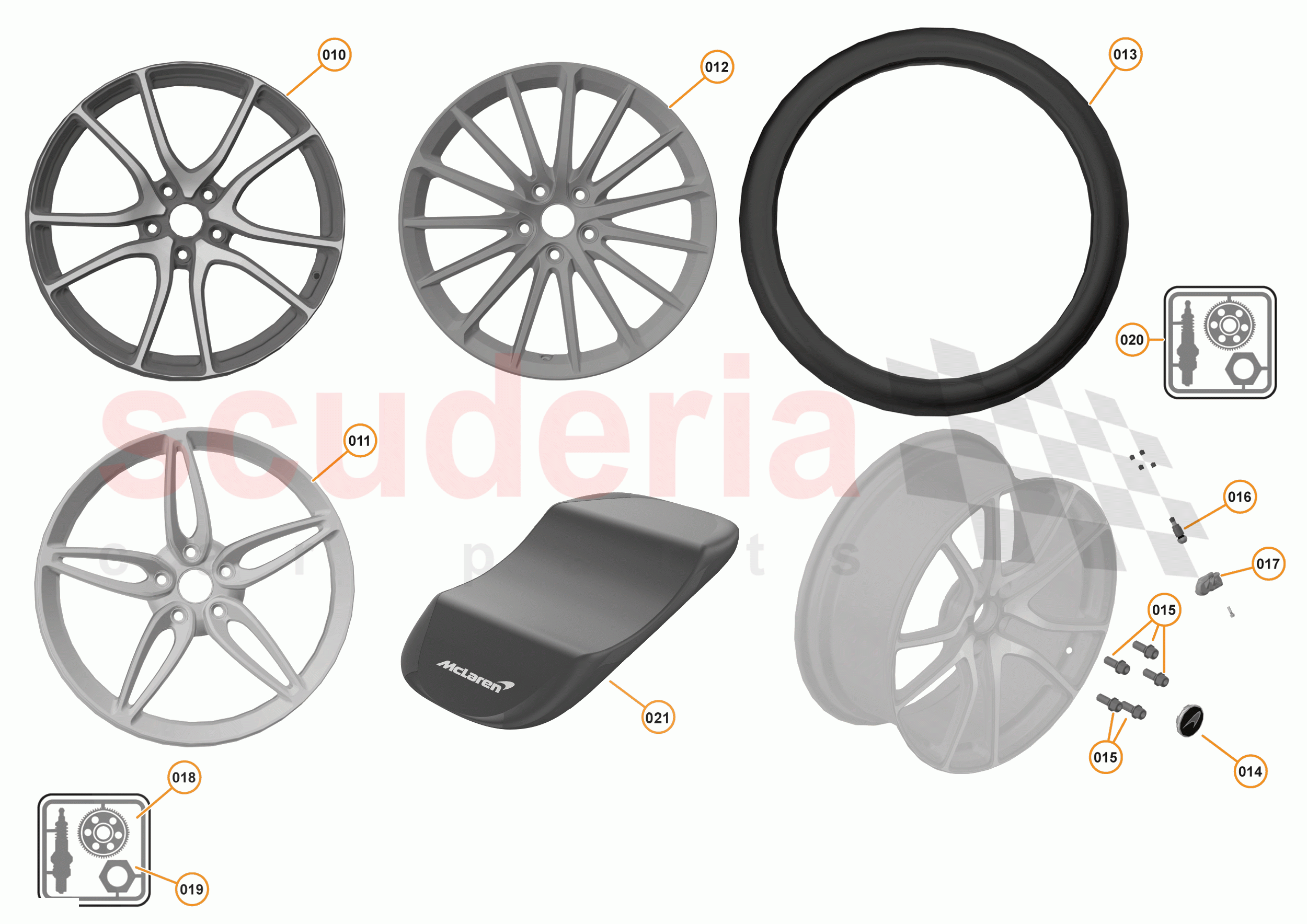 20 - SUSPENSION - WHEELS & TYRES REAR - 20.1 - WHEEL & TYRE ASSEMBLIES REAR of McLaren McLaren 570GT