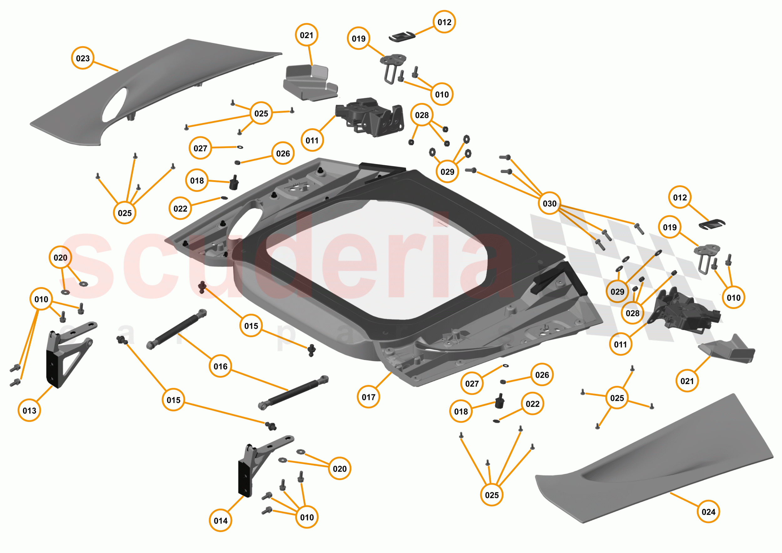 3 - A3 -CLOSURES - 3.8 - 04 - ENGINE COVER of McLaren McLaren 650S Spider