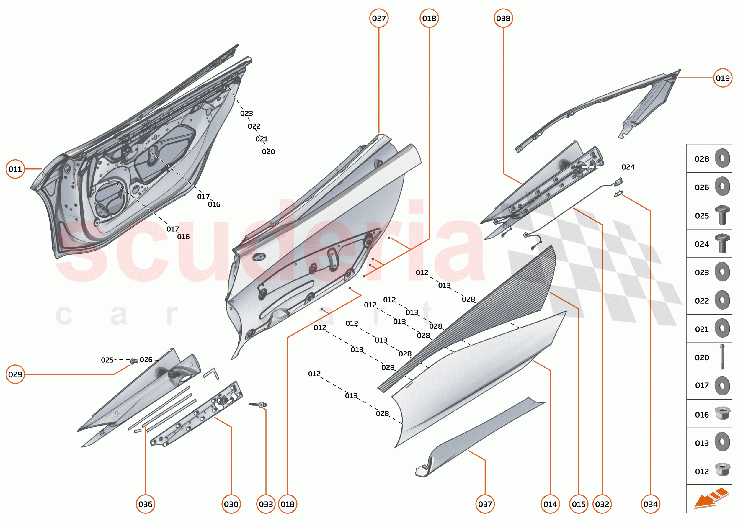 6 - CLOSURES - 6.5 - DOORS STRUCTURE of McLaren McLaren 600LT