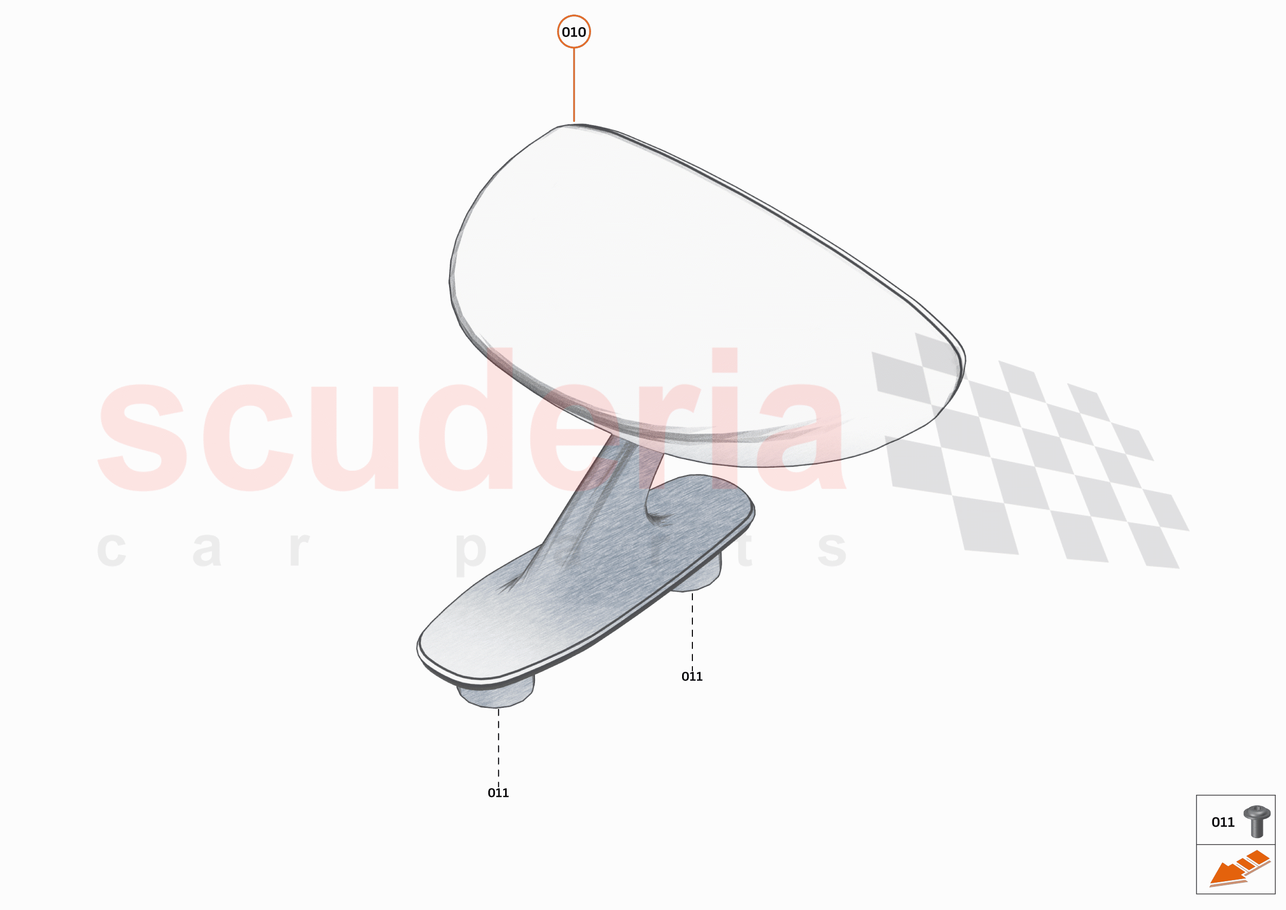 42 - INTERIOR SYSTEMS - 42.4 - DRIVER MIRROR of McLaren McLaren Elva