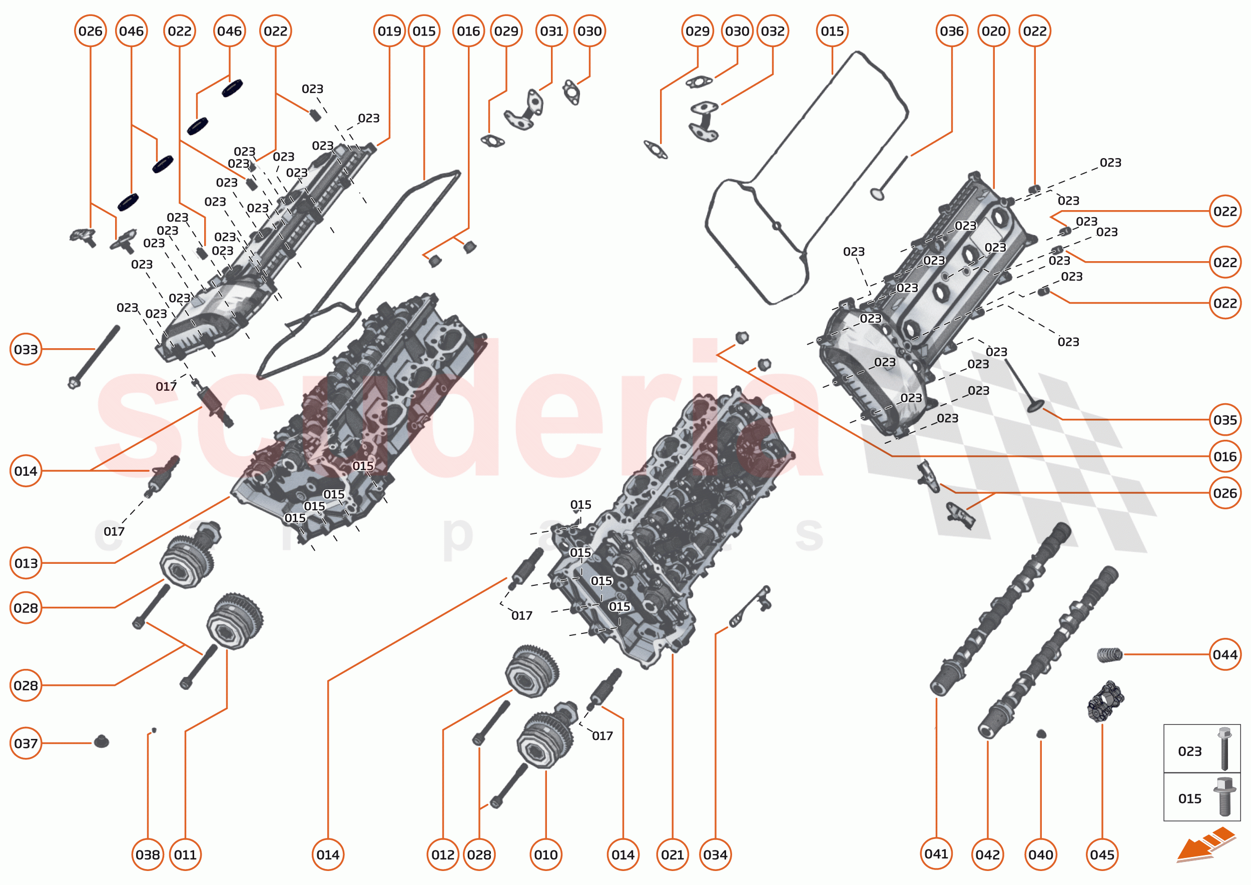 21 - ENGINE - 21.1 - CYLINDER HEAD & VALVE TRAIN of McLaren McLaren Elva