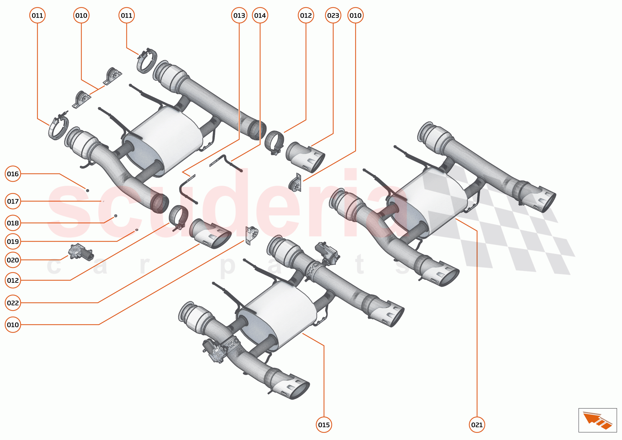 41 - EXHAUST - 41.2 - MUFFLER & TAIL PIPES of McLaren McLaren 720S Spider
