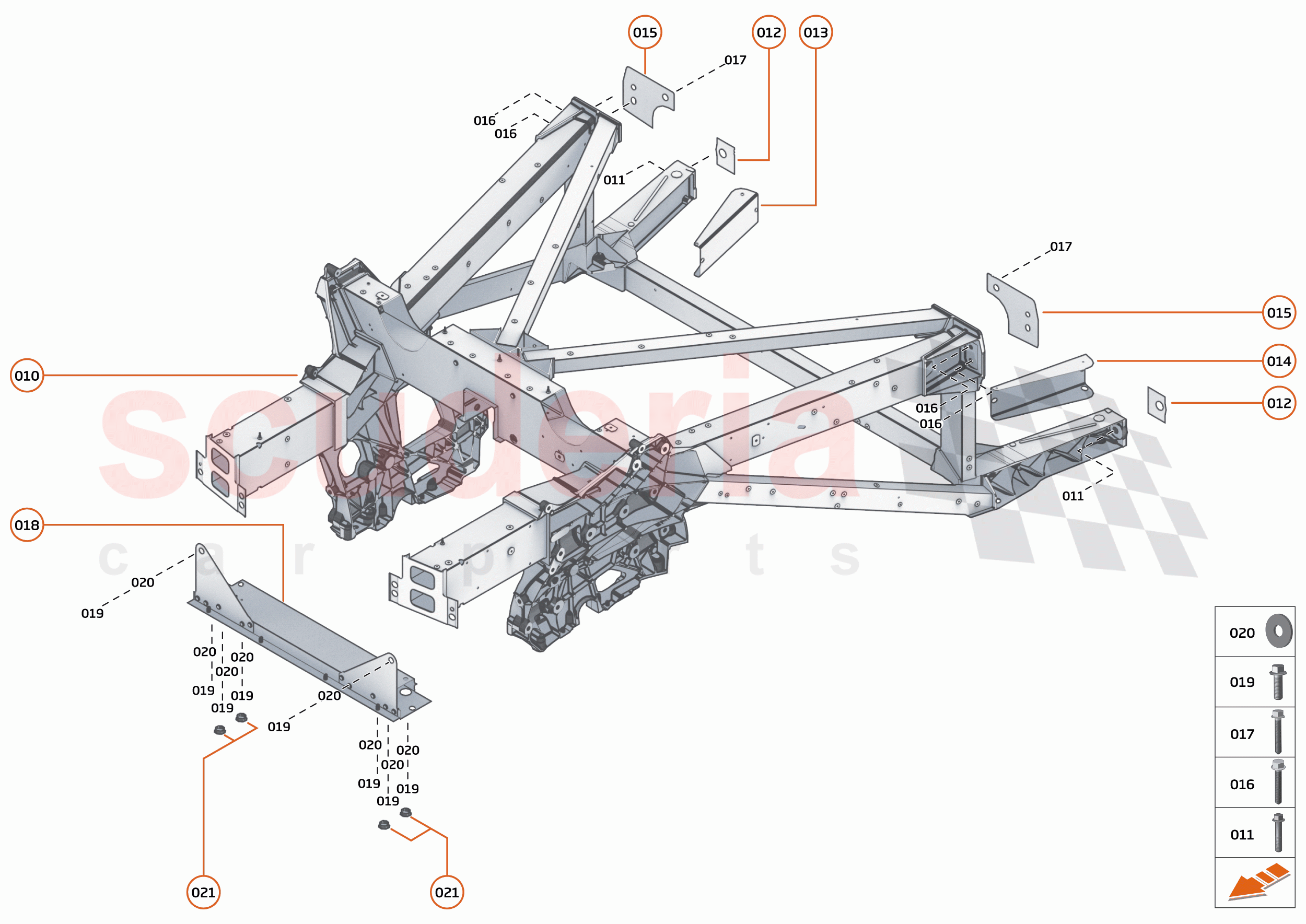 3 - REAR STRUCTURES - 3.1 - REAR FRAME of McLaren McLaren 720S Spider