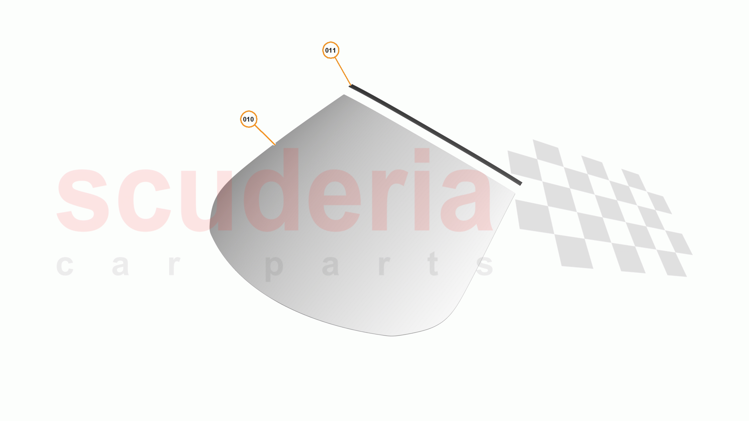 4 - A4 - PANELS, GLAZING, AND PAINT - 4.1 - 01 - GLAZING of McLaren McLaren 12C Spider