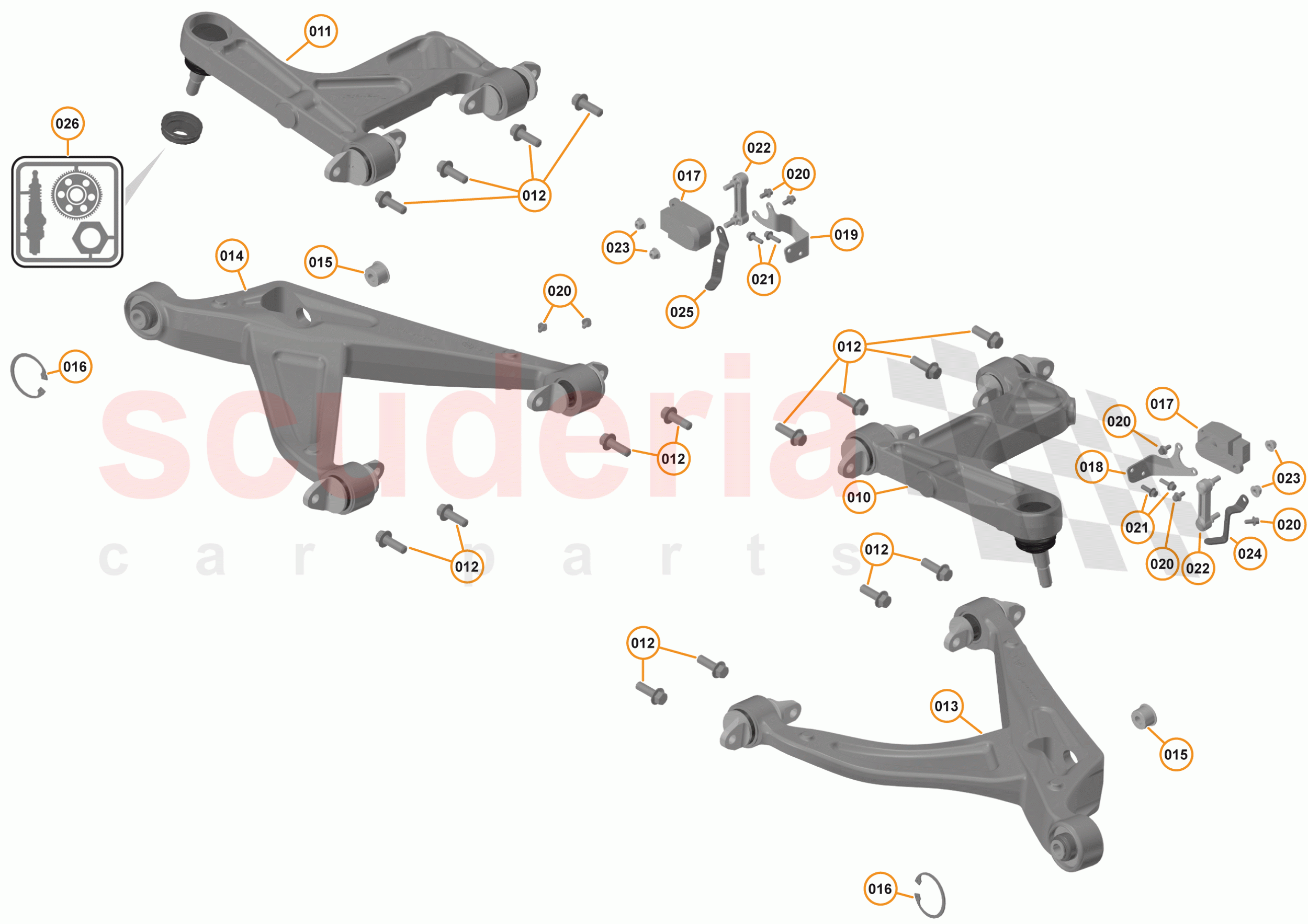 17 - SUSPENSION - REAR - 17.3 - TRANSVERSE LINKS REAR of McLaren McLaren 540C Coupe