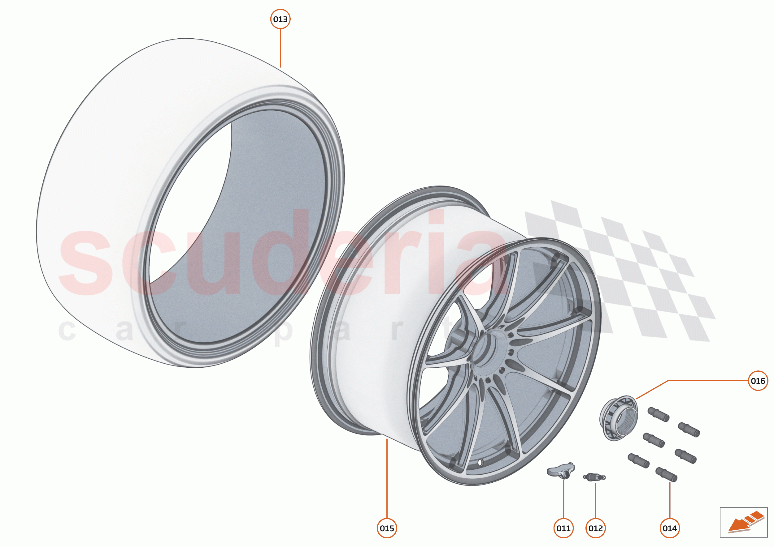 17 - SUSPENSION - 17.11 - WHEEL AND TYRE ASSEMBLIES FRONT LEFT of McLaren McLaren Senna GTR
