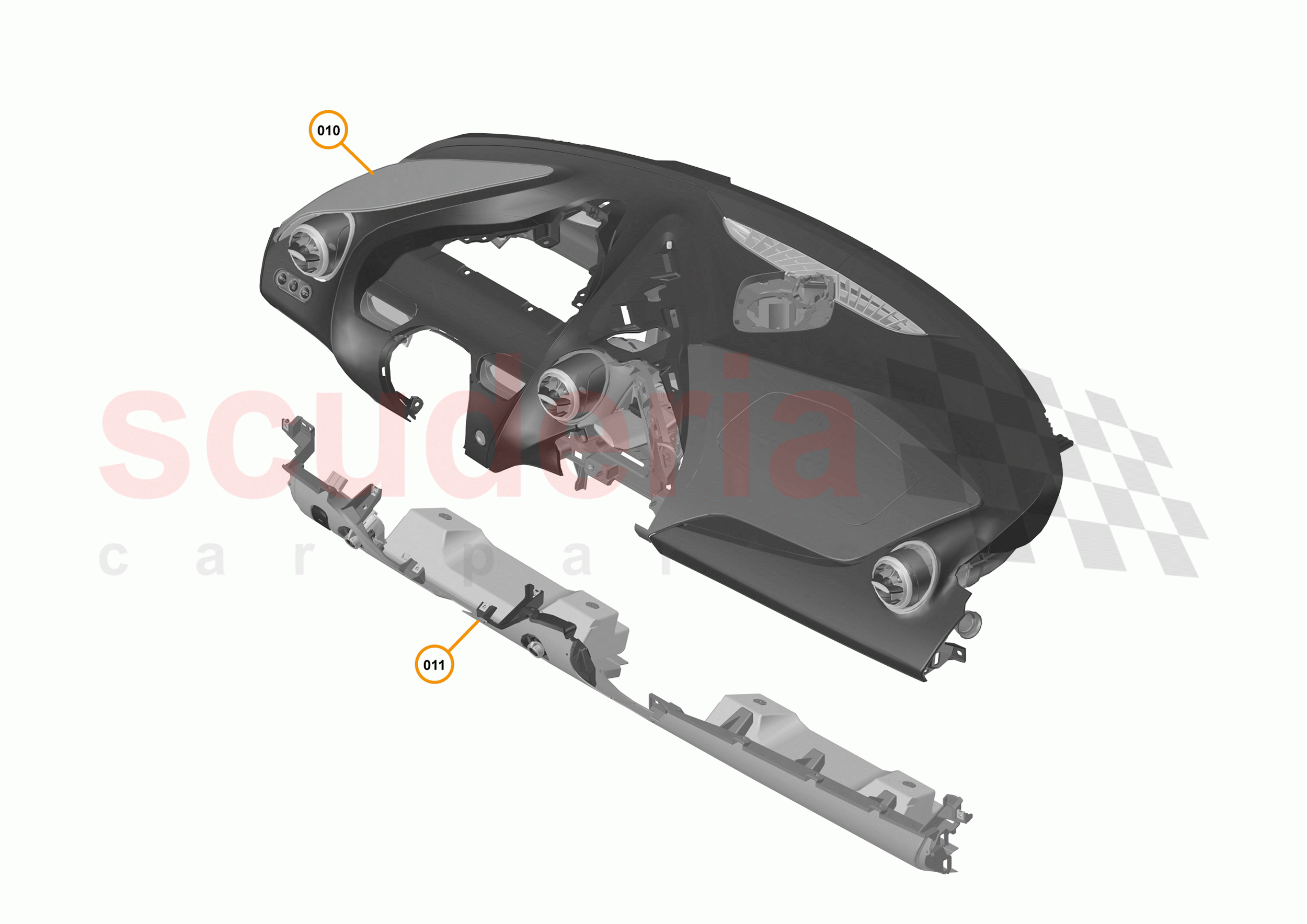 49 - INTERIOR SYSTEMS - 49.2 - FACIA - ASSEMBLY of McLaren McLaren 720S Coupe