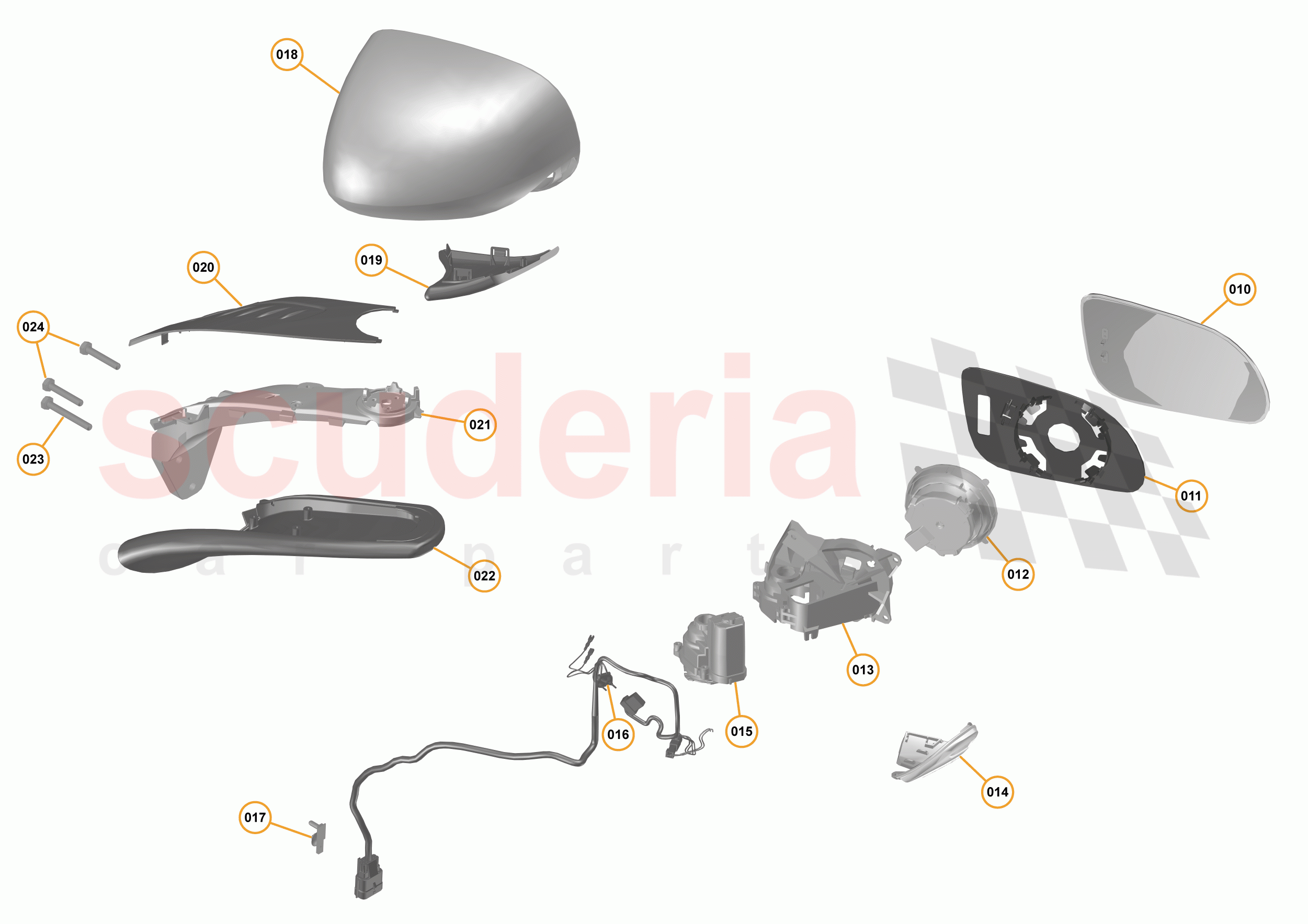 3 - A3 -CLOSURES - 3.4 - 02 - DOOR RH - SIDE MIRROR of McLaren McLaren 675LT Spider