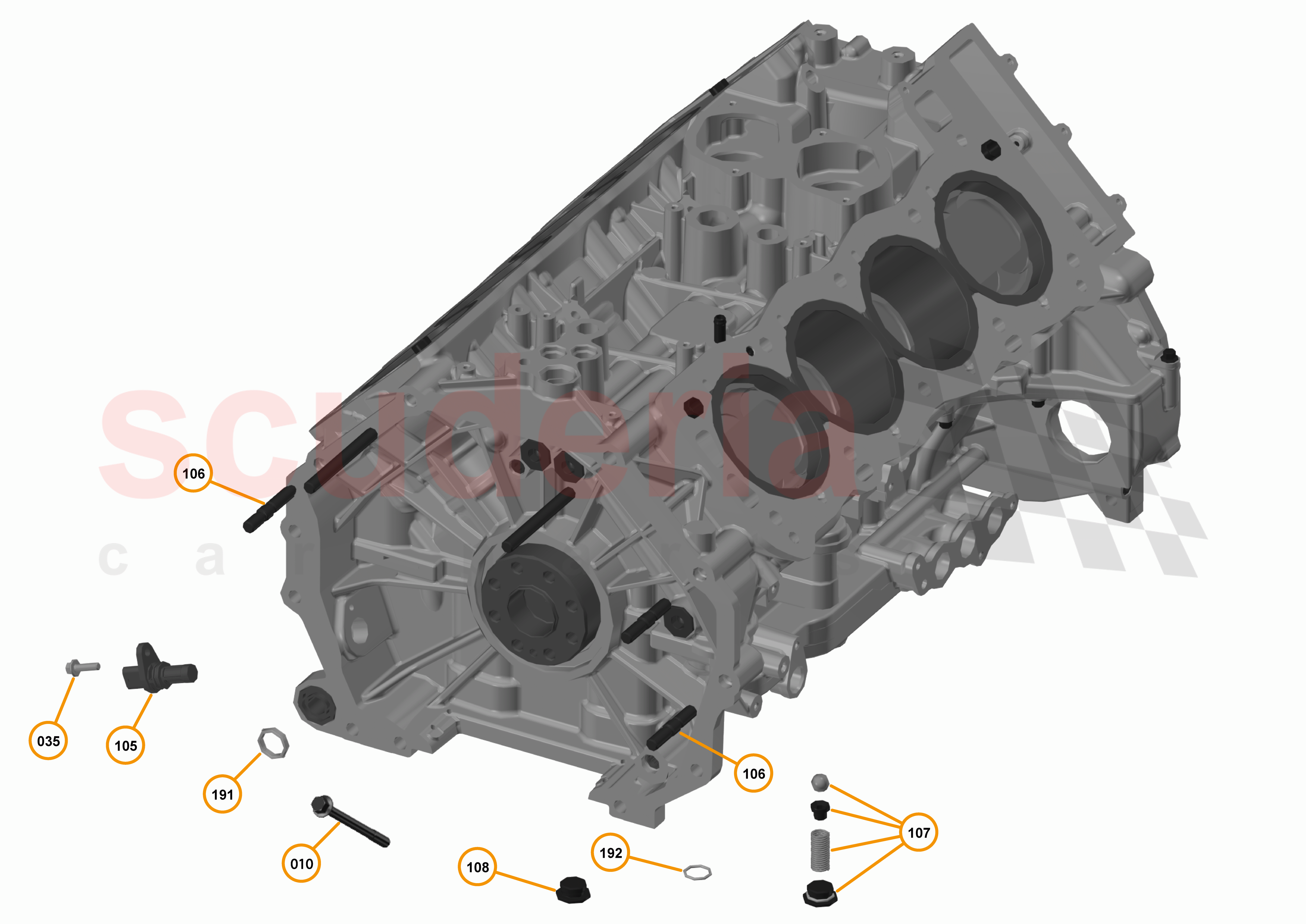 16 - F1 - POWER UNIT - 16.9 - 01 - POWER UNIT - CRANK POSITION + TRANSMISSION STUDS of McLaren McLaren 650S Coupe