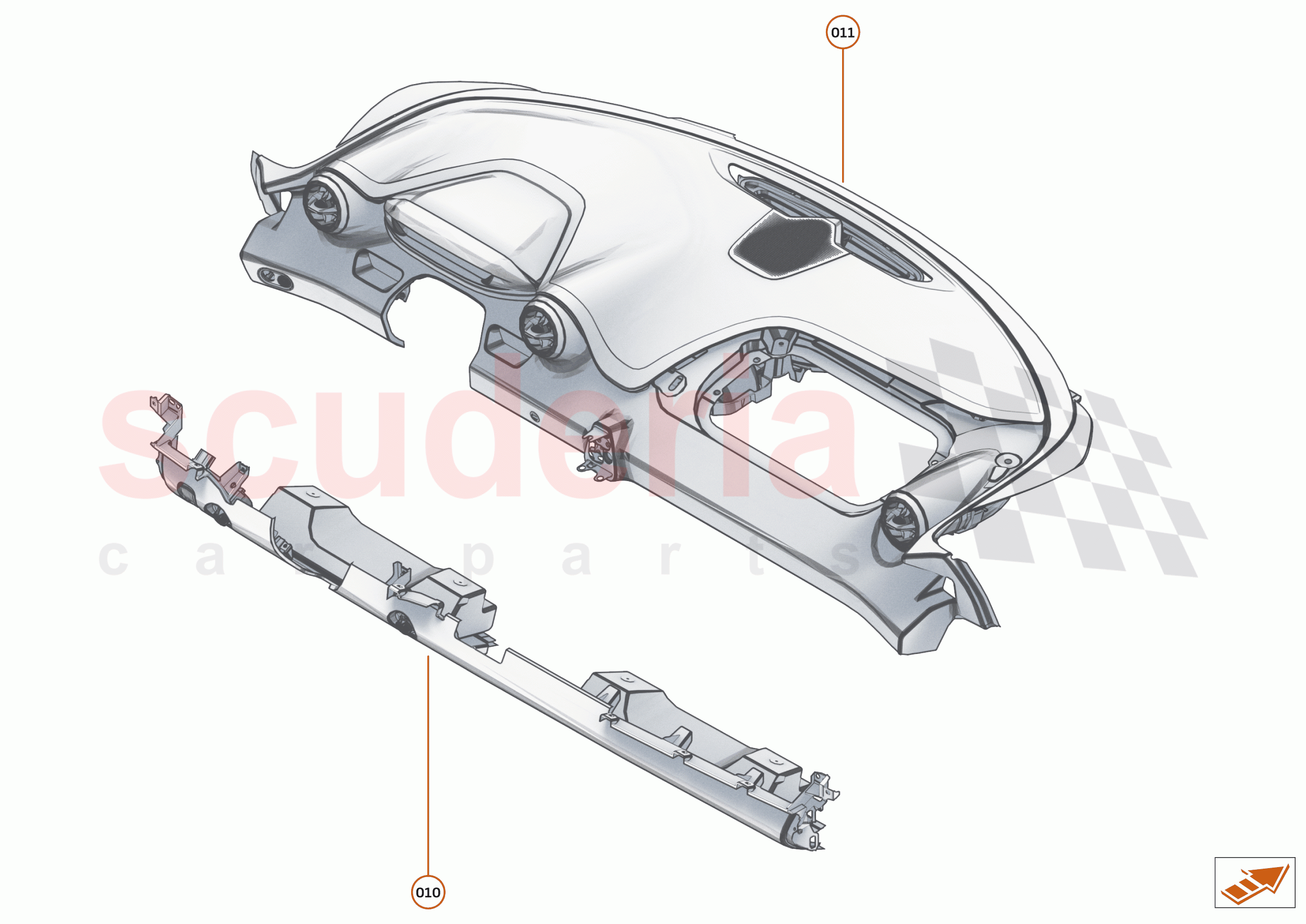 42 - INTERIOR SYSTEMS - 42.2 - FACIA - ASSEMBLY of McLaren McLaren Senna GTR