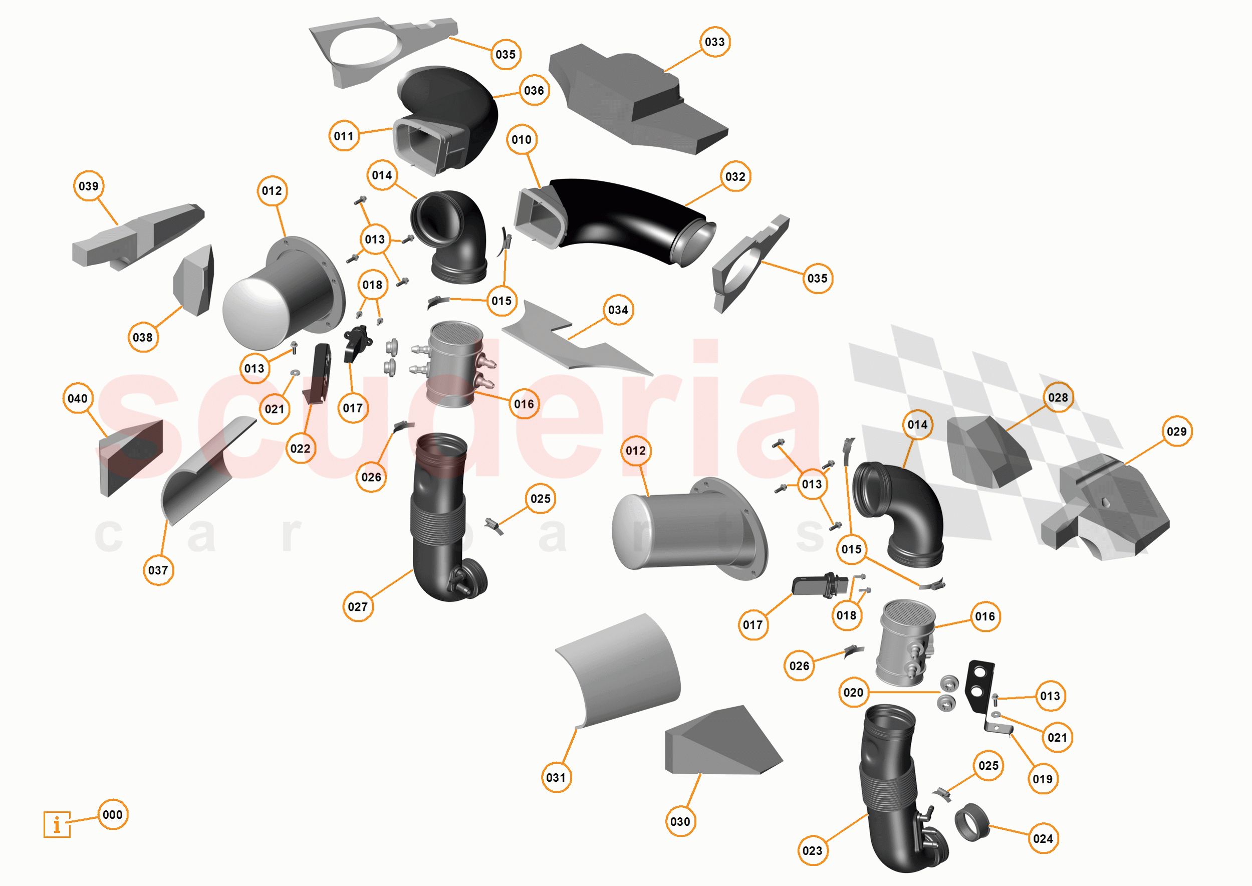 33 - ENGINE AIR SYSTEMS - 33.1 - AIR INTAKE LOW PRESSURE SYSTEM of McLaren McLaren P1 Coupe