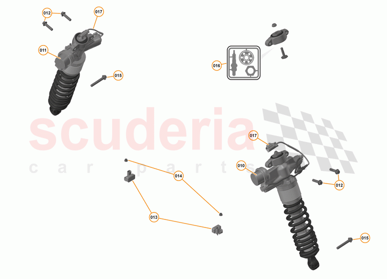 17 - SUSPENSION - FRONT - 17.1 - DAMPER & ACTUATOR ASSEMBLIES FRONT of McLaren McLaren 570S Spider