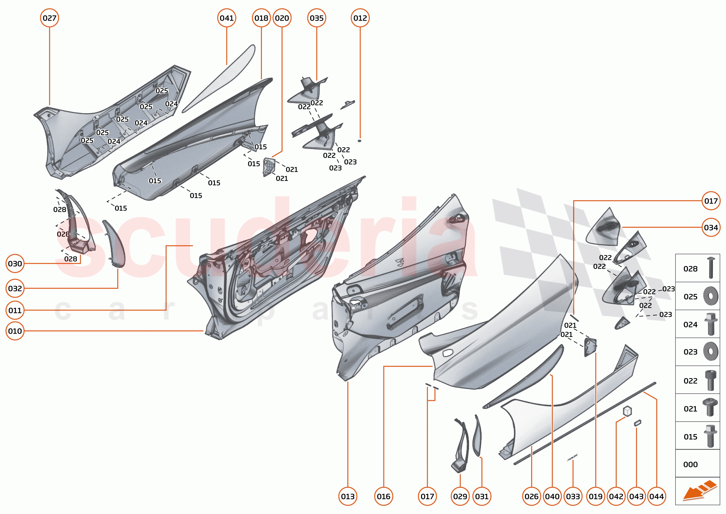 7 - CLOSURES - 7.4 - DOORS STRUCTURE of McLaren McLaren 720S Spider