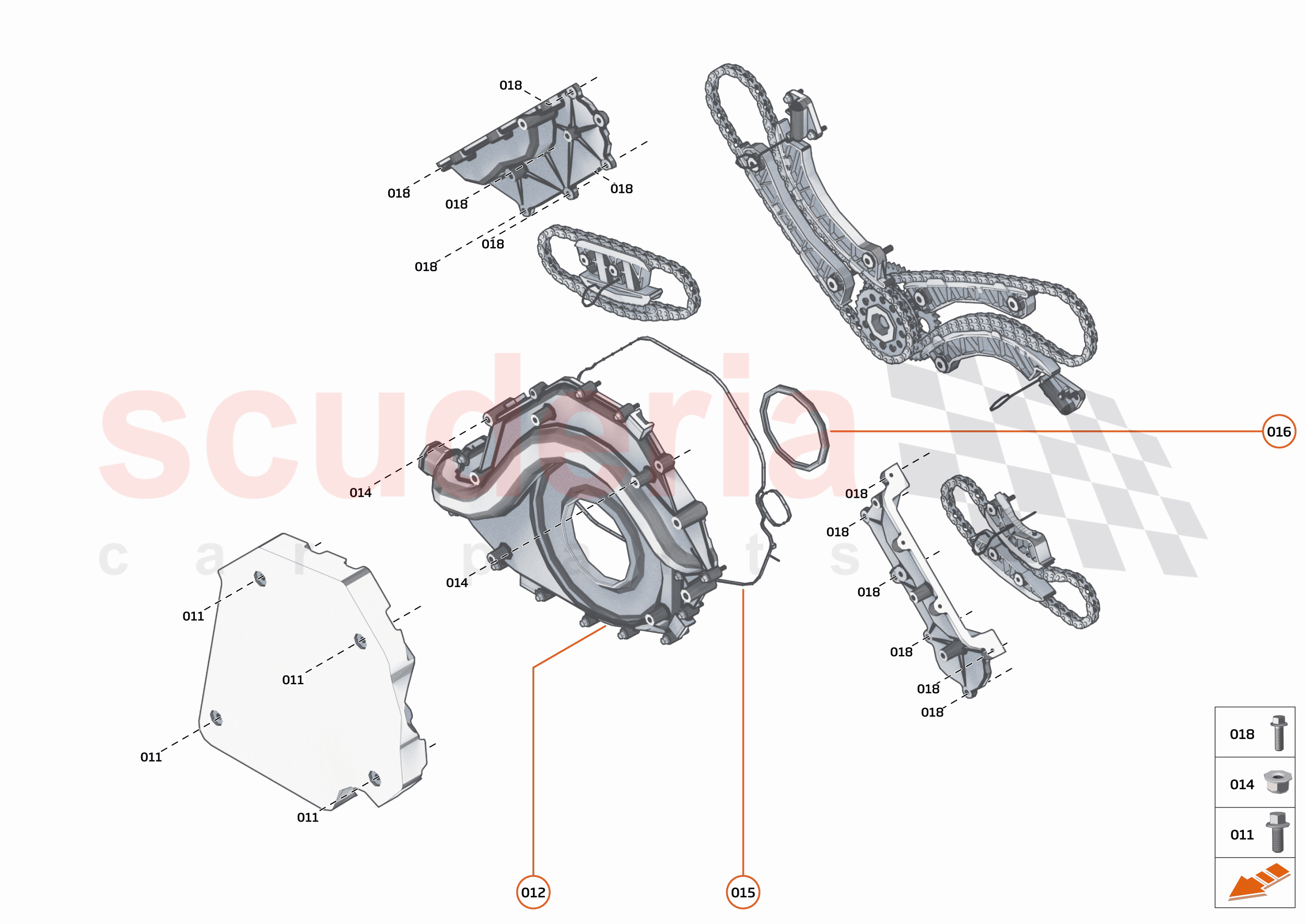 34 - ENGINE - 34.5 - FRONT COVER, TIMING GEAR & CRANKSHAFT DAMPER of McLaren McLaren 750S Coupe