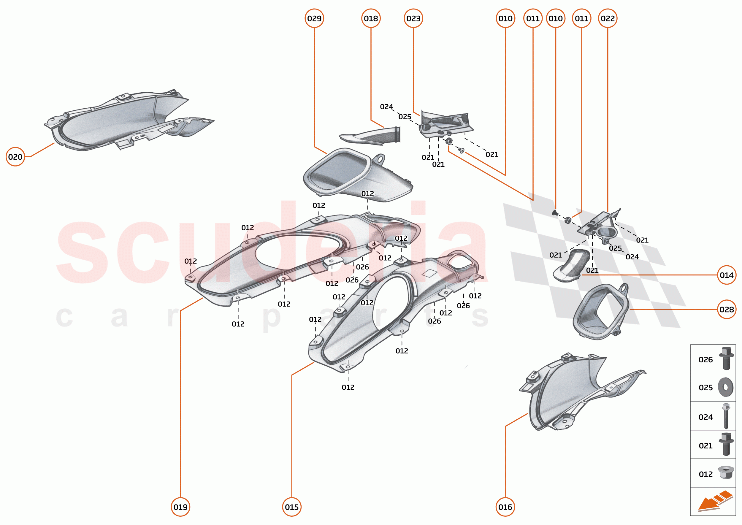 15 - DUCTS, VENTS AND FLOORS - 15.3 - REAR DUCTS AND VENTS of McLaren McLaren GT