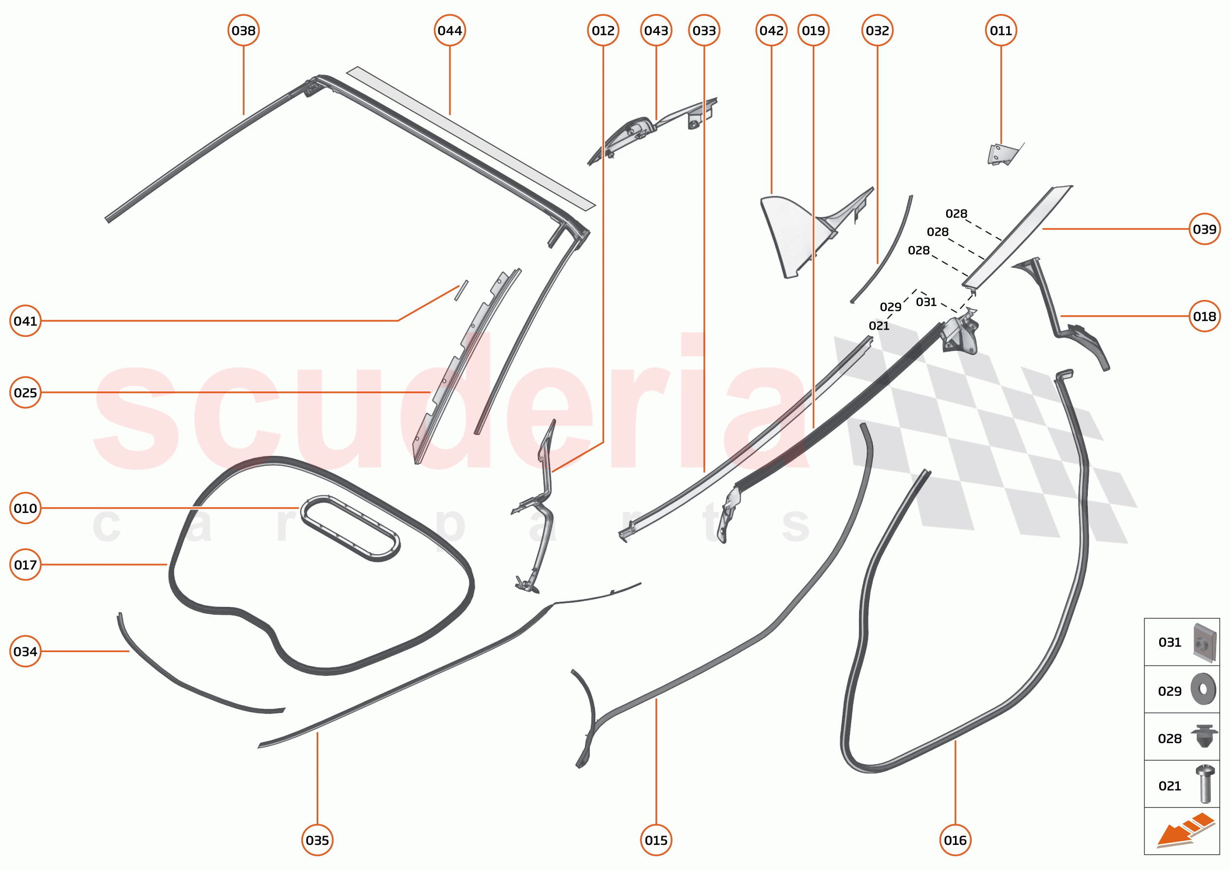 6 - CLOSURES - 6.10 - CLOSURES SEALS of McLaren McLaren 600LT Spider