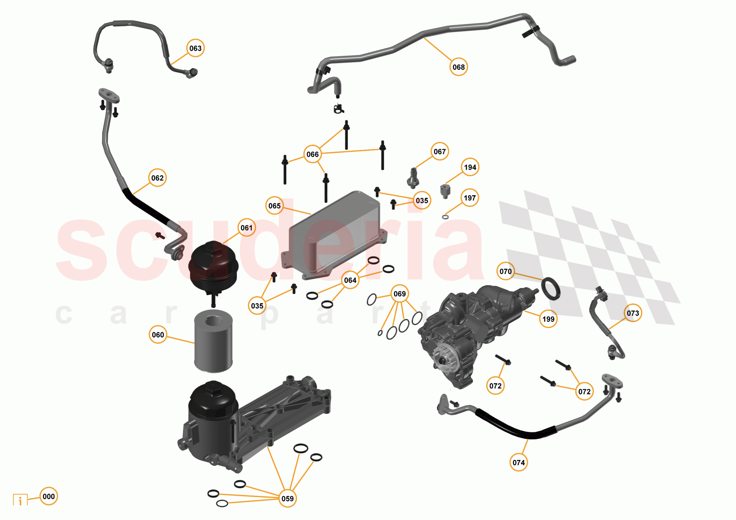 16 - F1 - POWER UNIT - 16.6 - 01 - POWER UNIT - OIL FILTER ASSEMBLY + OIL PUMP of McLaren McLaren 12C Spider