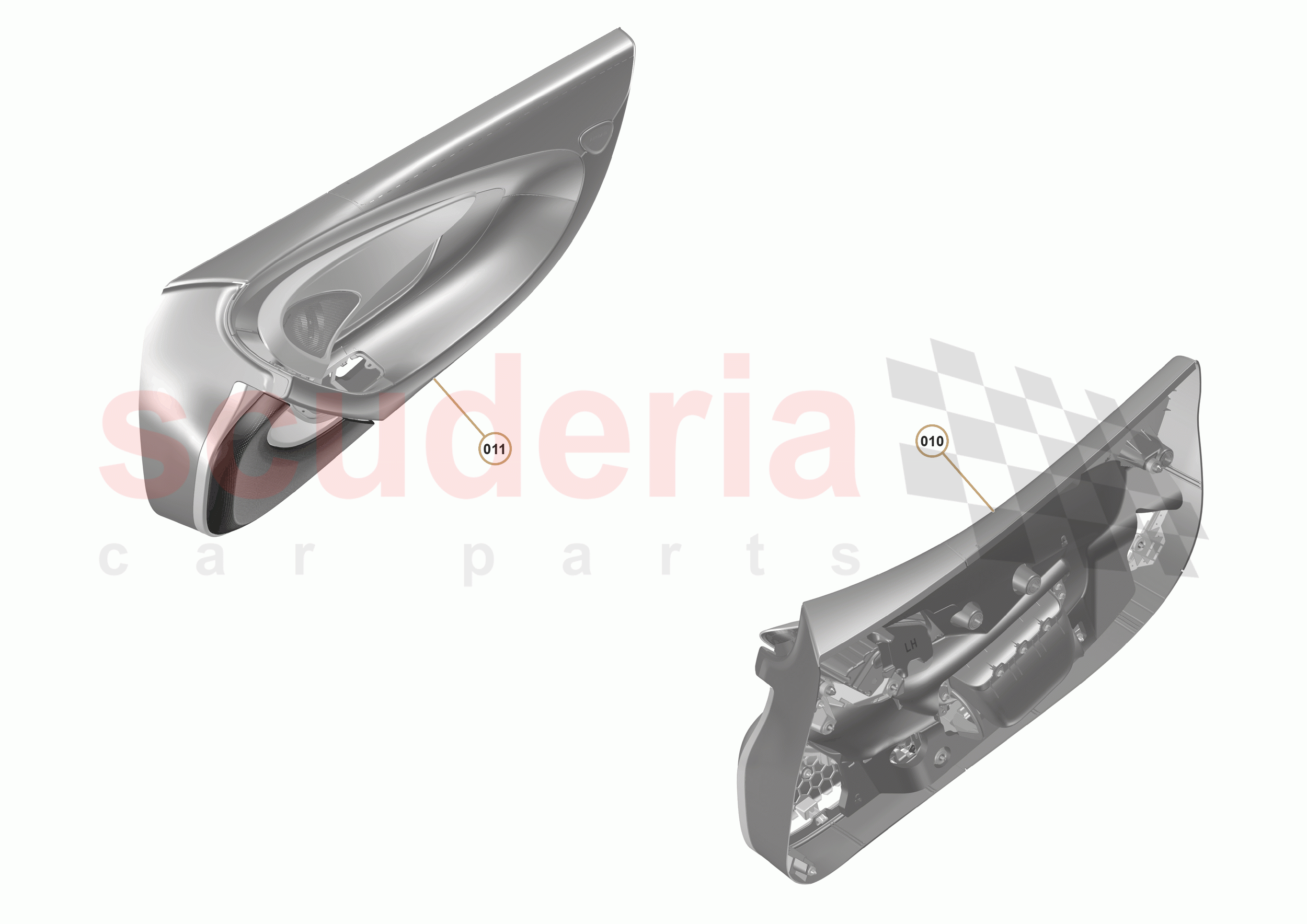 47 - INTERIOR SYSTEMS - 47.29 - DOOR CASING - ASSEMBLY - LOW-LINE & MID-LINE of McLaren McLaren 540C Coupe