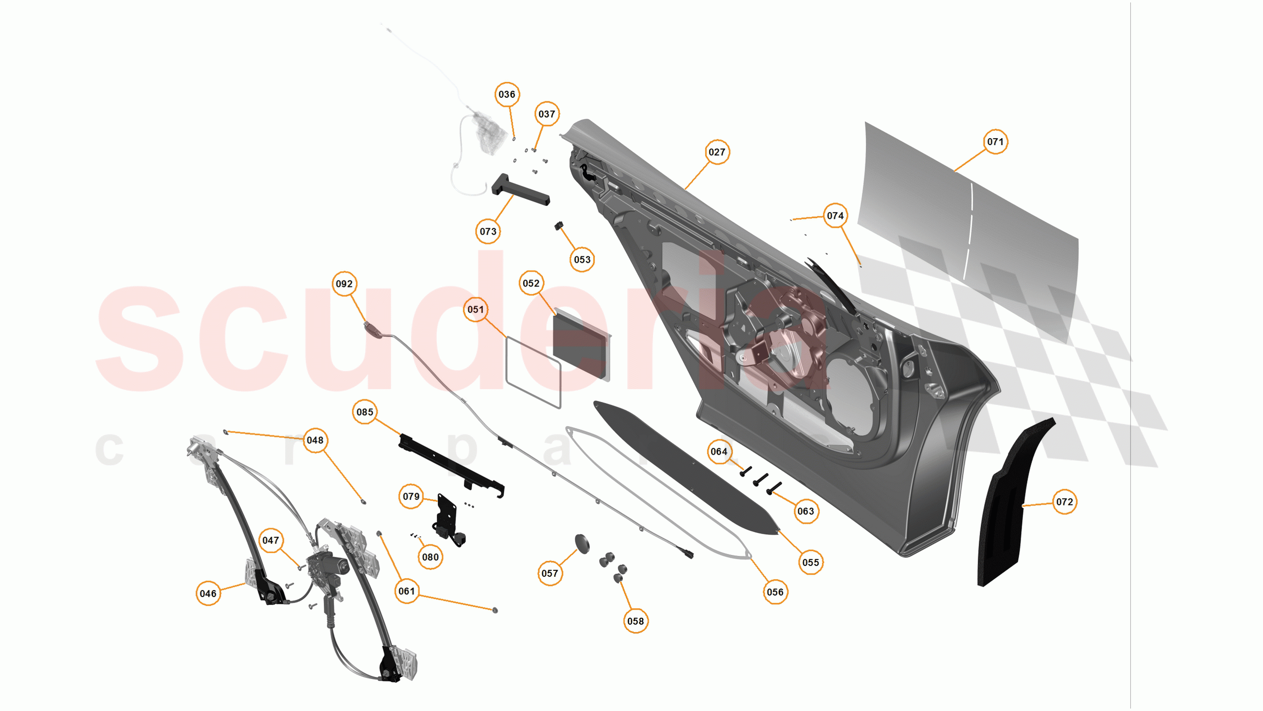3 - A3 -CLOSURES - 3.5 - 03 - DOOR LH - INTERNAL of McLaren McLaren 12C Spider