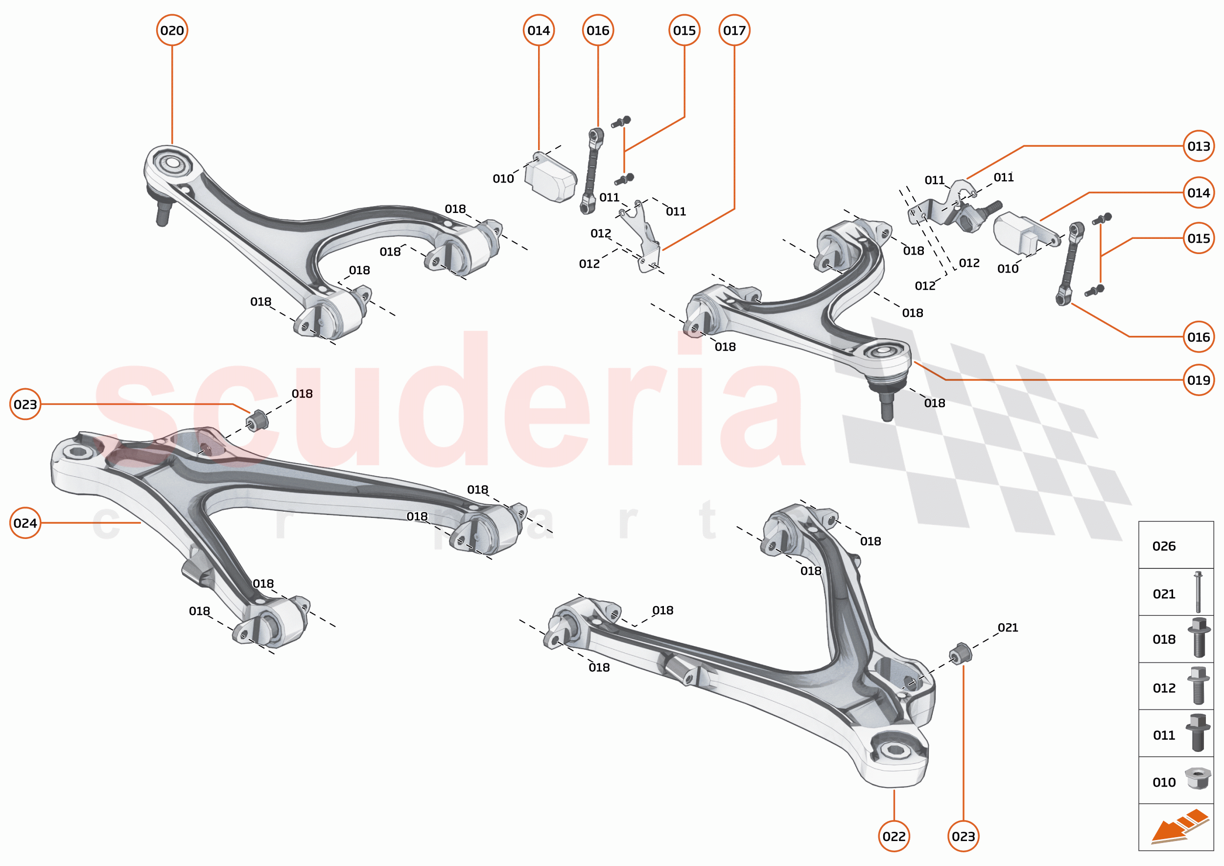 18 - SUSPENSION - REAR - 18.3 - TRANSVERSE LINKS REAR of McLaren McLaren 600LT