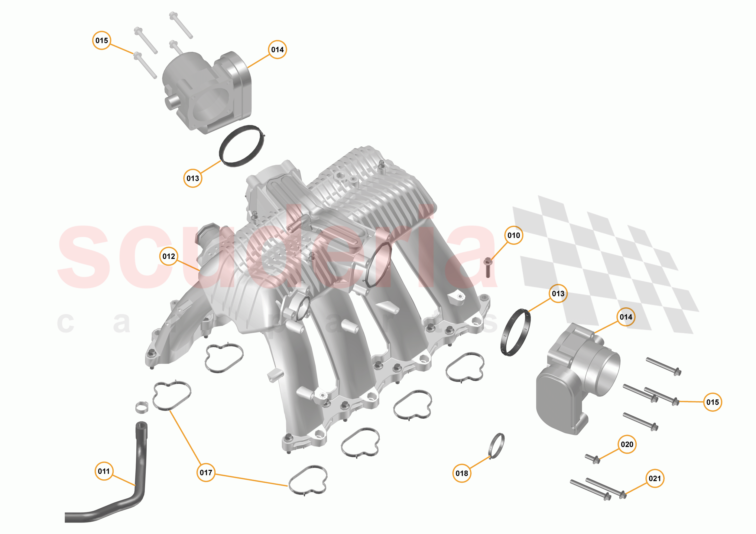 16 - F1 - POWER UNIT - 16.7 - 01 - POWER UNIT - INLET MANIFOLD of McLaren McLaren 675LT Spider