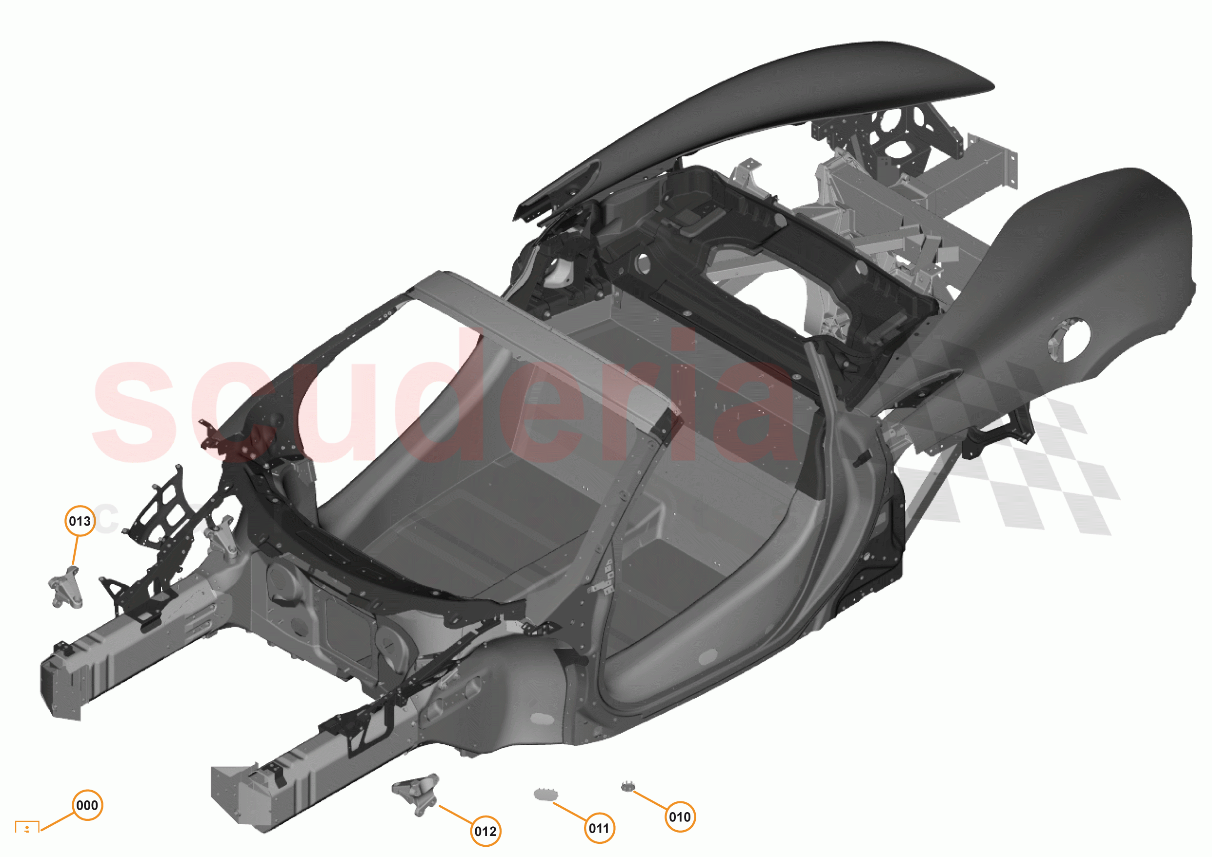 2 - MID STRUCTURES - 2.1 - MONOCOQUE of McLaren McLaren 570S Spider