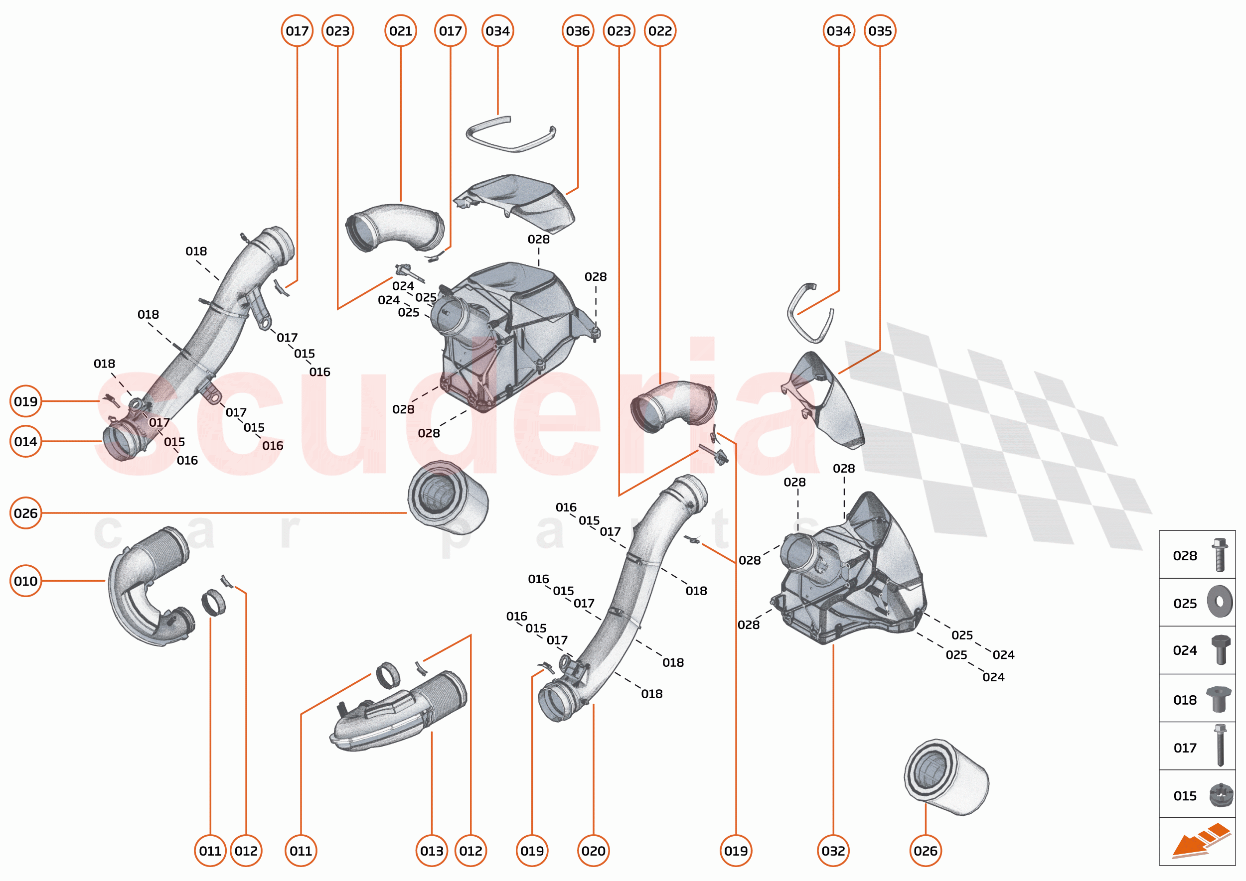 36 - ENGINE AIR SYSTEMS - 36.1 - AIR INTAKE LOW PRESSURE SYSTEM of McLaren McLaren 765LT Spider