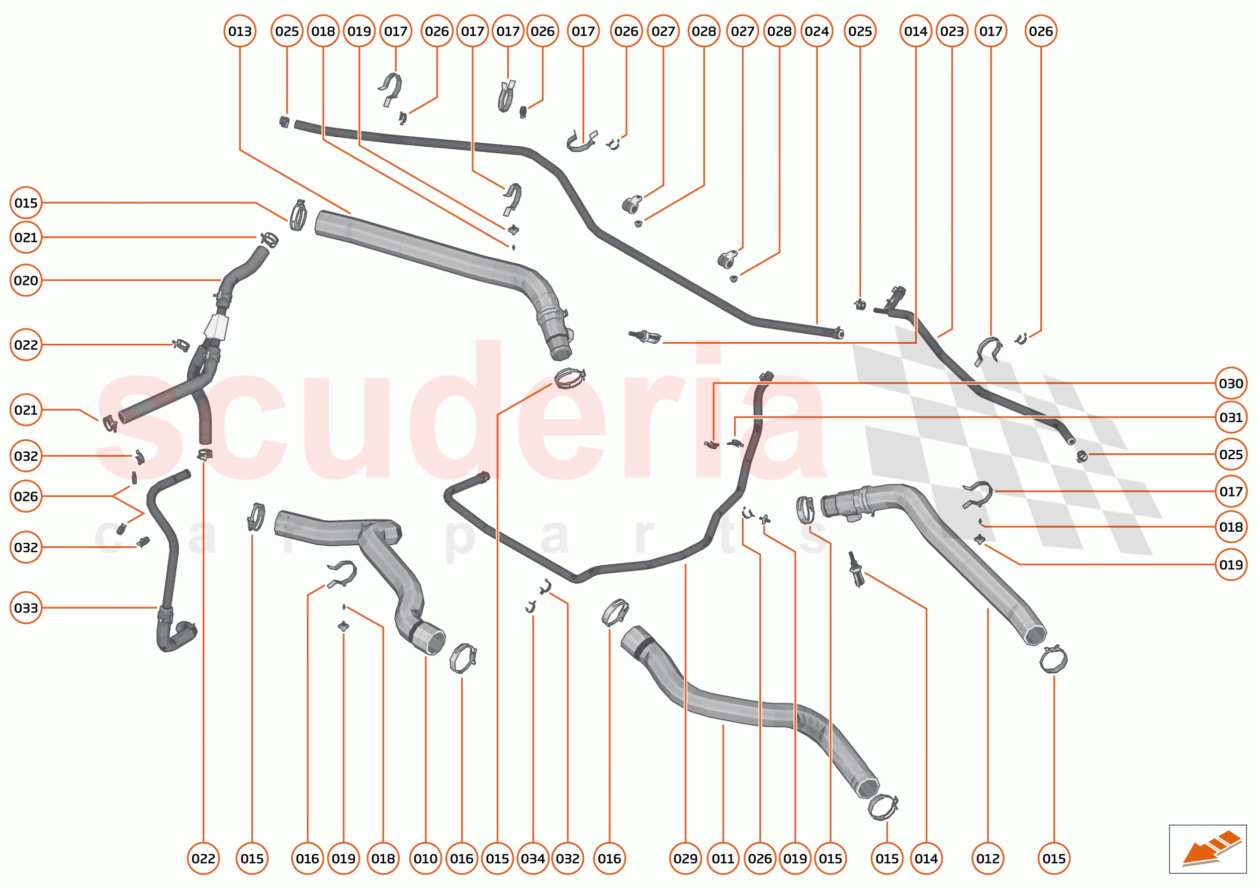 31 - COOLING SYSTEM - 31.1 - HIGH TEMPERATURE CIRCUIT & PIPES of McLaren McLaren Elva