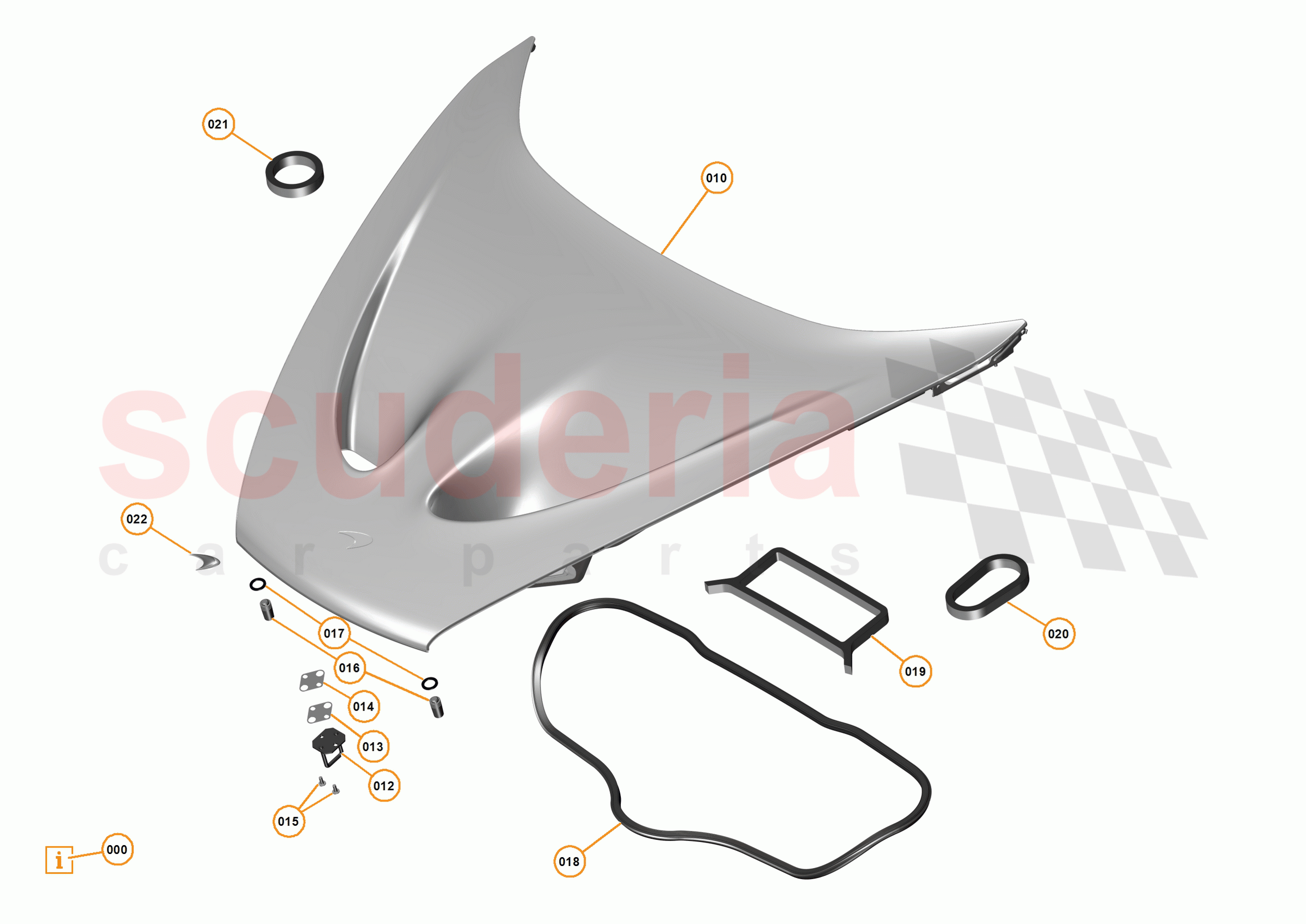5 - CLOSURES - 5.1 - BONNET STRUCTURE of McLaren McLaren P1 Coupe