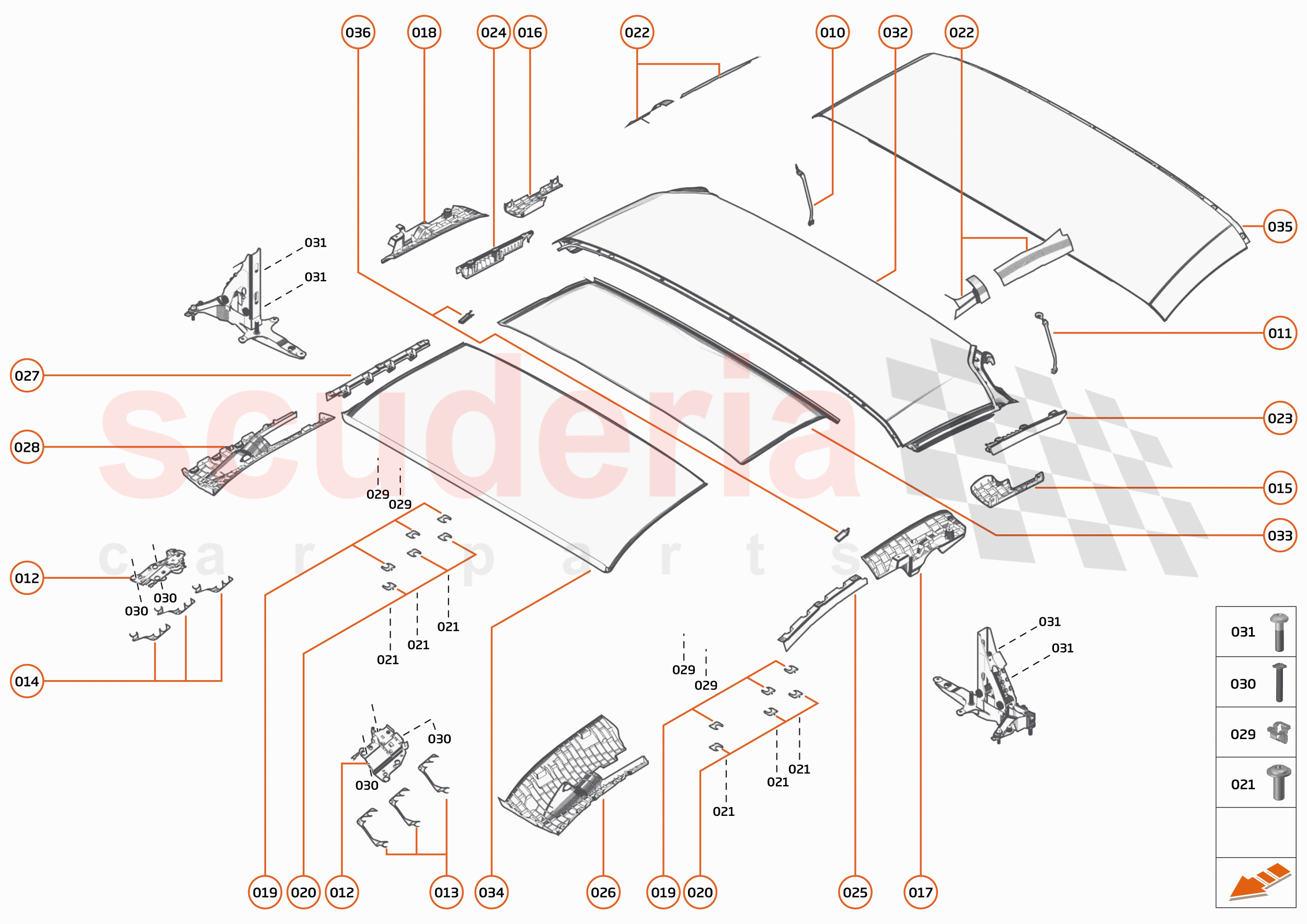 8 - OPENING ROOF SYSTEMS - 8.1 - CONVERTIBLE ROOF - PANELS & ROLL OVER PROTECTION SYSTEM of McLaren McLaren 600LT Spider