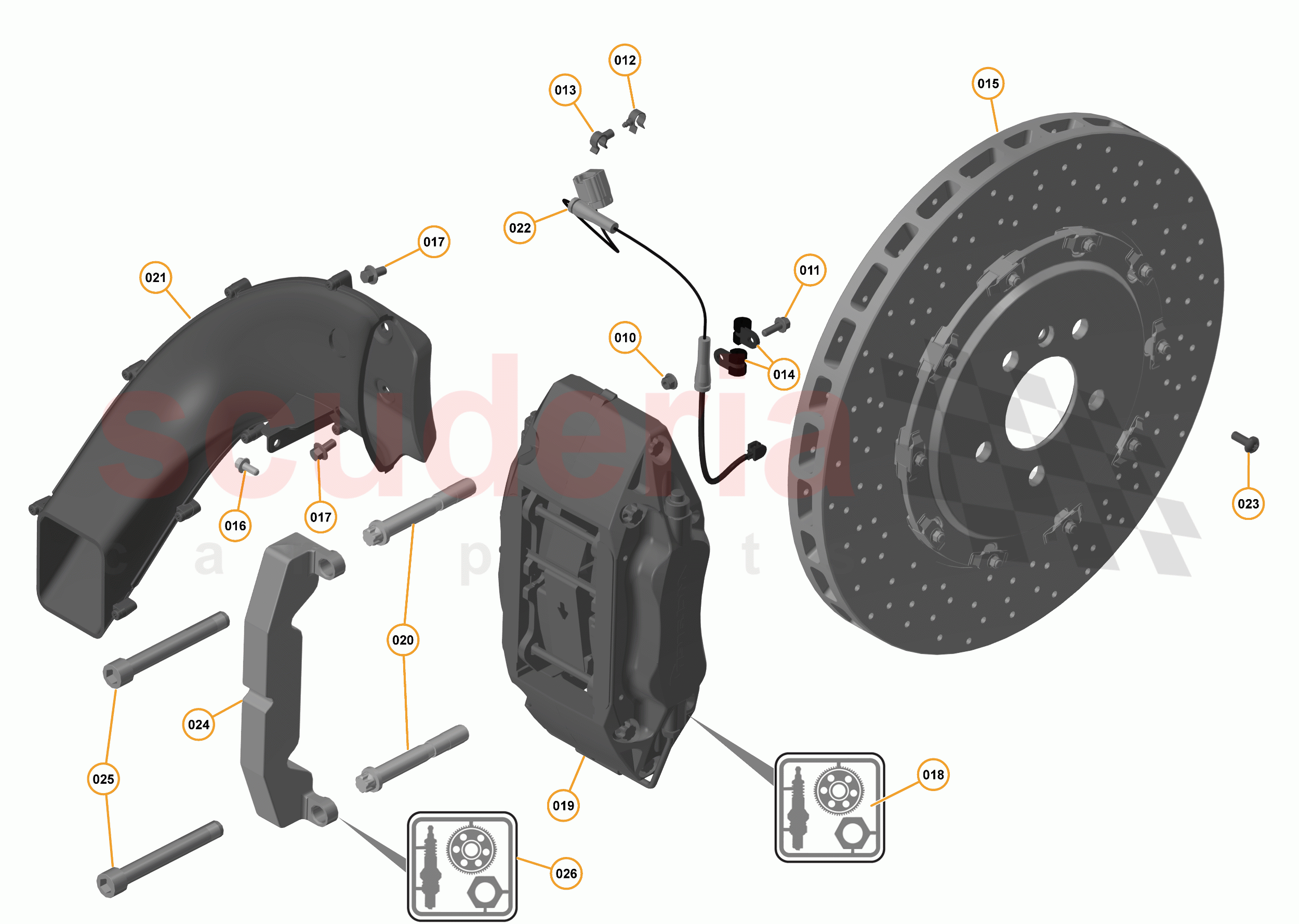 9 - C1 - BRAKE SYSTEM - 9.3 - 04 - REAR BRAKE DISCS AND CALIPERS of McLaren McLaren 12C Coupe