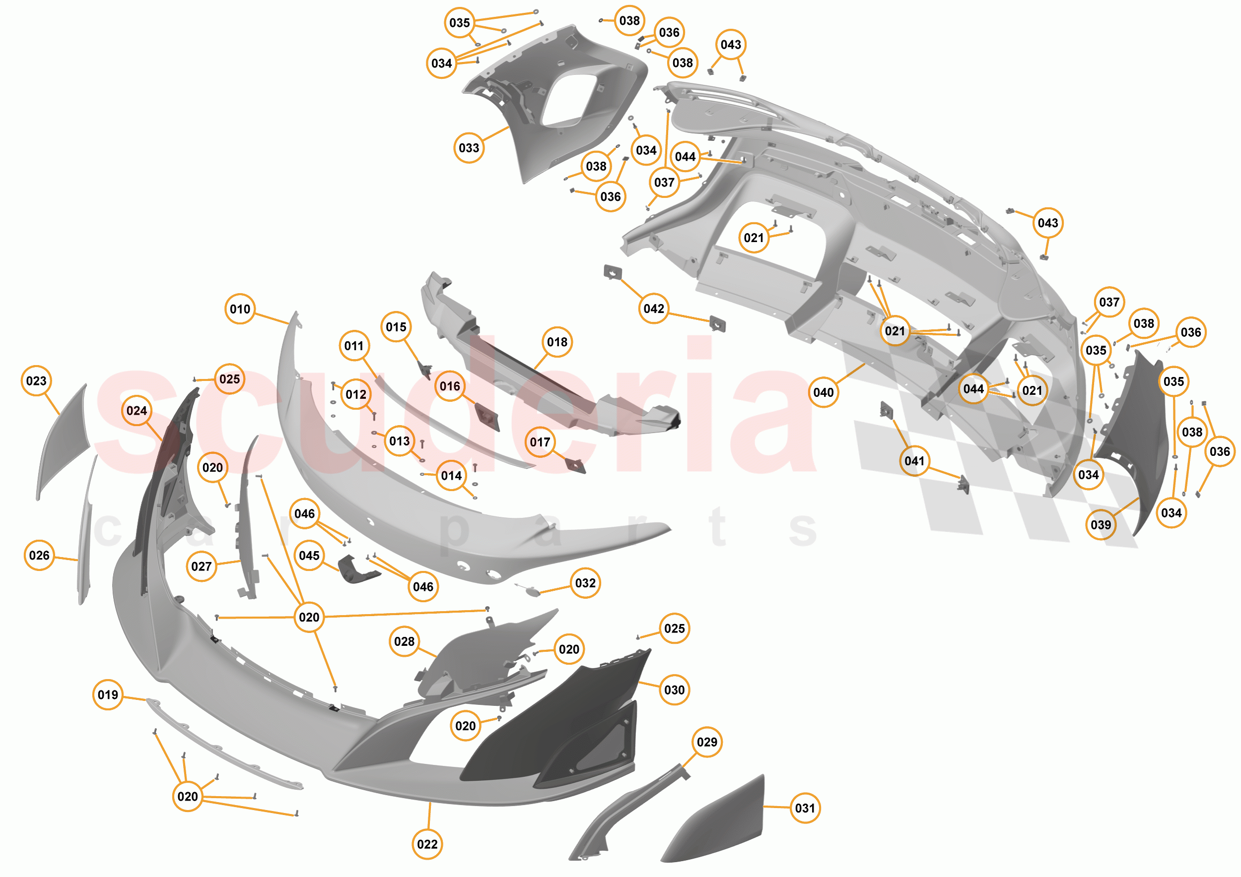 2 - A2 - EXTERIOR TRIM, LIGHTING, AND WIPERS - 2.1 - 01 - BUMPERS of McLaren McLaren 675LT Coupe