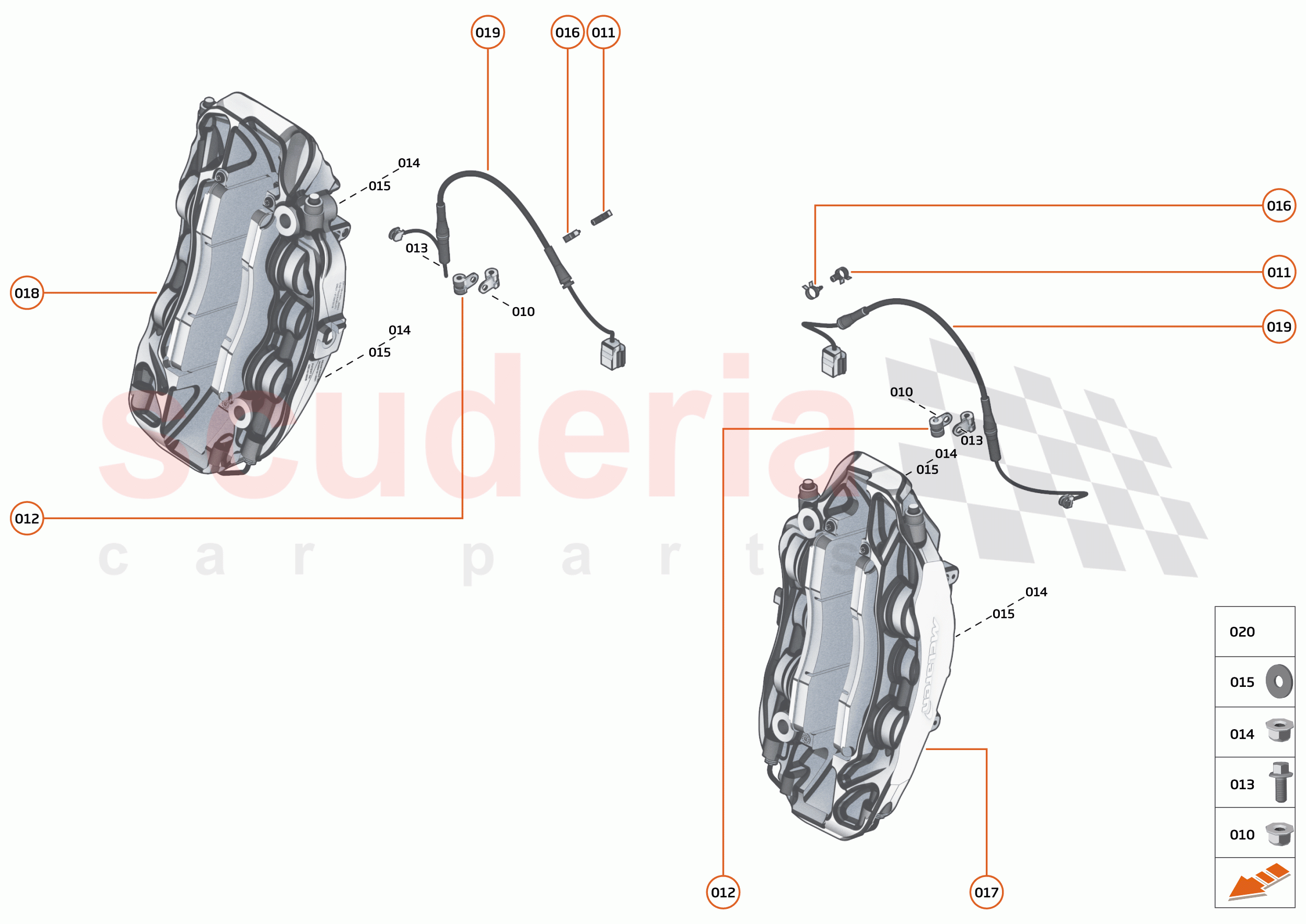 18 - BRAKES - 18.2 - BRAKE CALIPERS FRONT of McLaren McLaren Senna GTR