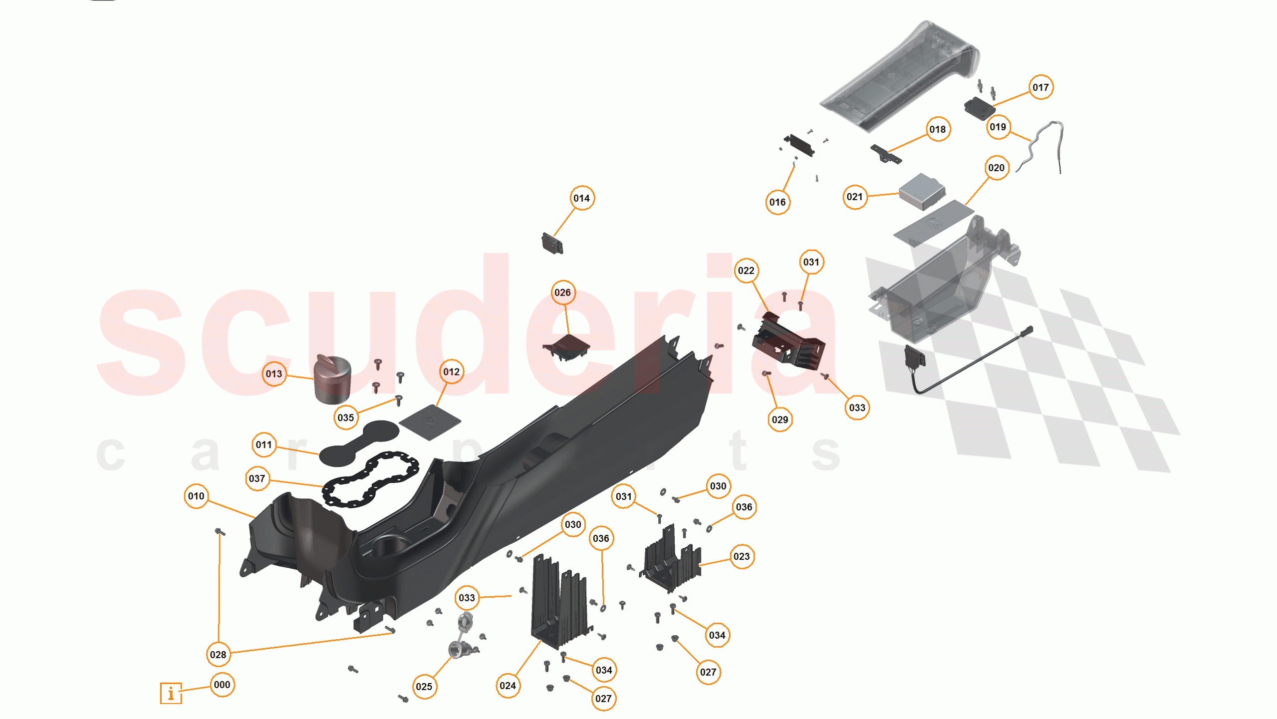28 - N2 - TUNNEL CONSOLE ASSEMBLY - 28.1 - 01 - TUNNEL CONSOLE ASSEMBLY - MISC of McLaren McLaren 650S Coupe