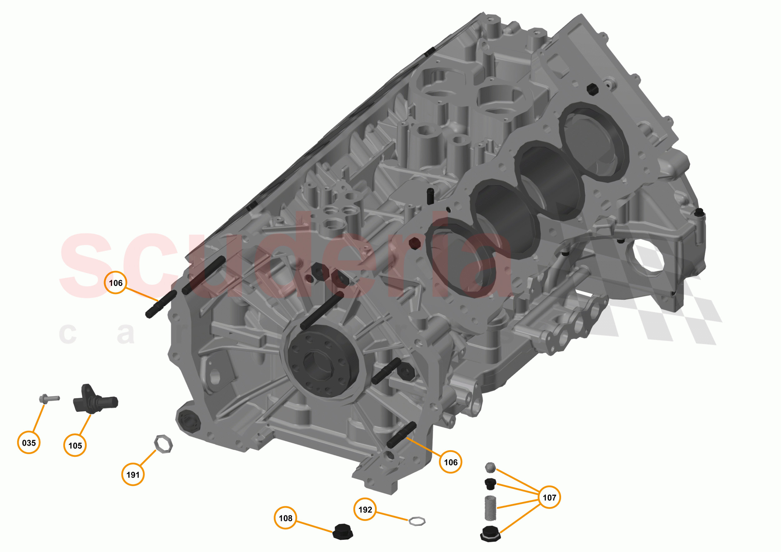 16 - F1 - POWER UNIT - 16.9 - 01 - POWER UNIT - CRANK POSITION + TRANSMISSION STUDS of McLaren McLaren 650S Spider
