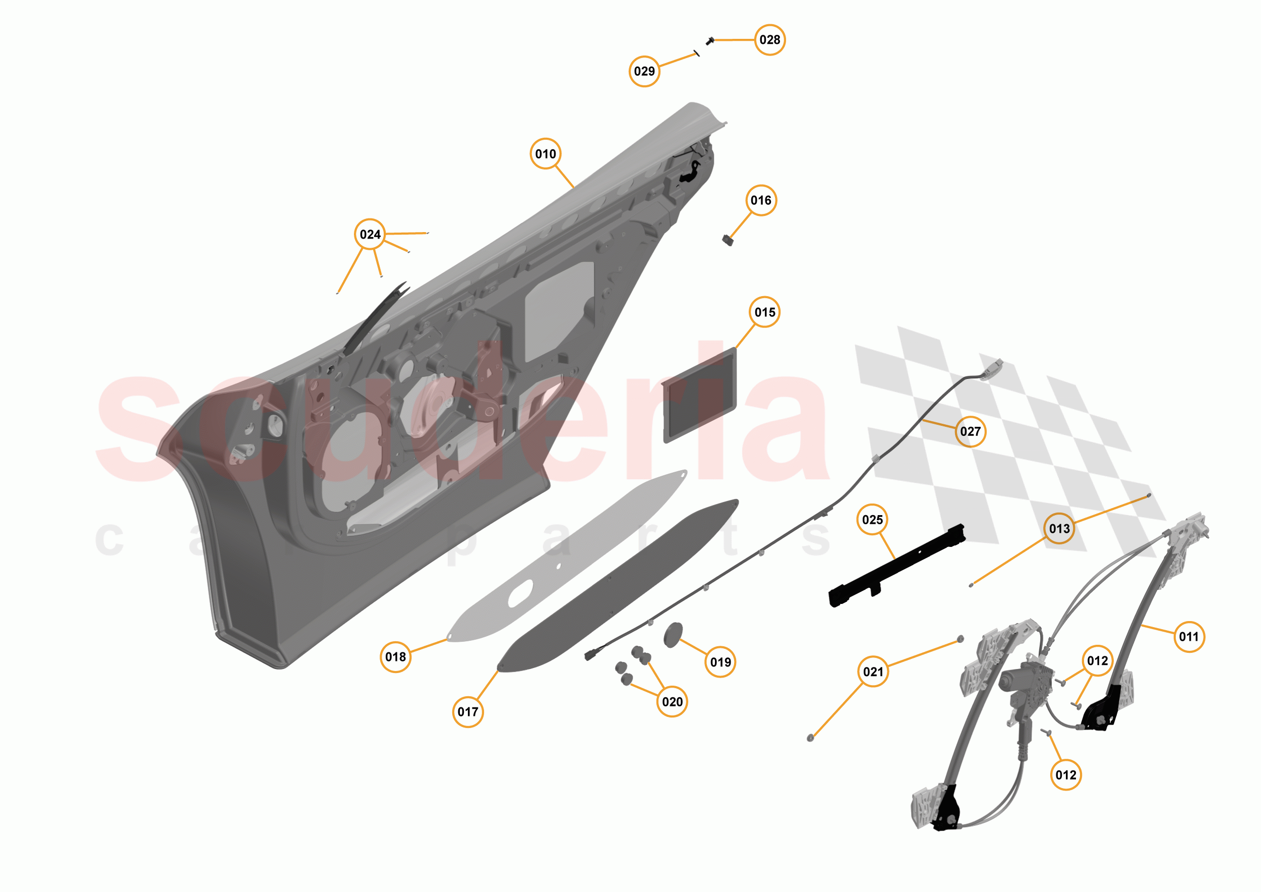 3 - A3 -CLOSURES - 3.2 - 02 - DOOR RH - INTERNAL of McLaren McLaren 675LT Spider