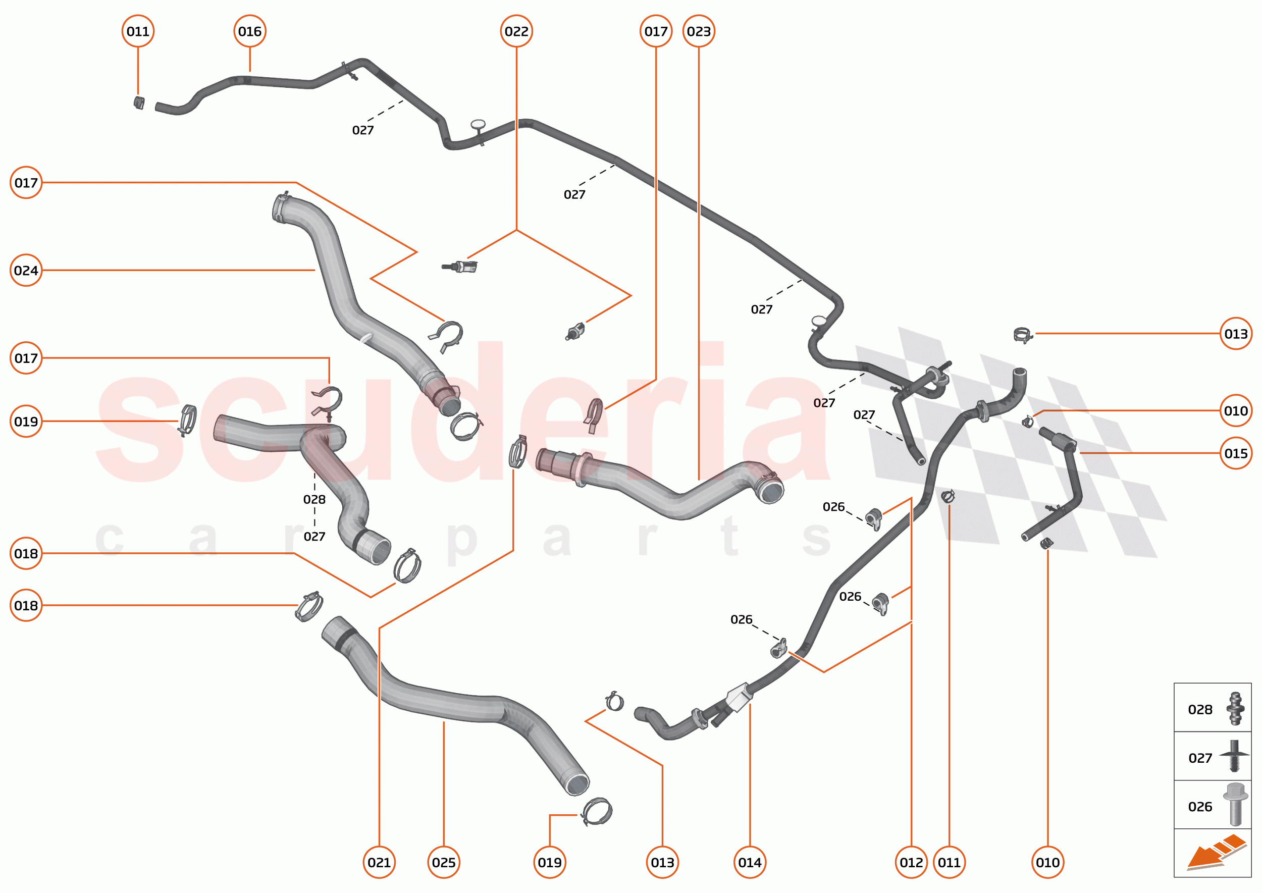 30 - COOLING - HIGH TEMP - 30.1 - HIGH TEMPERATURE CIRCUIT & PIPES of McLaren McLaren 750S Coupe