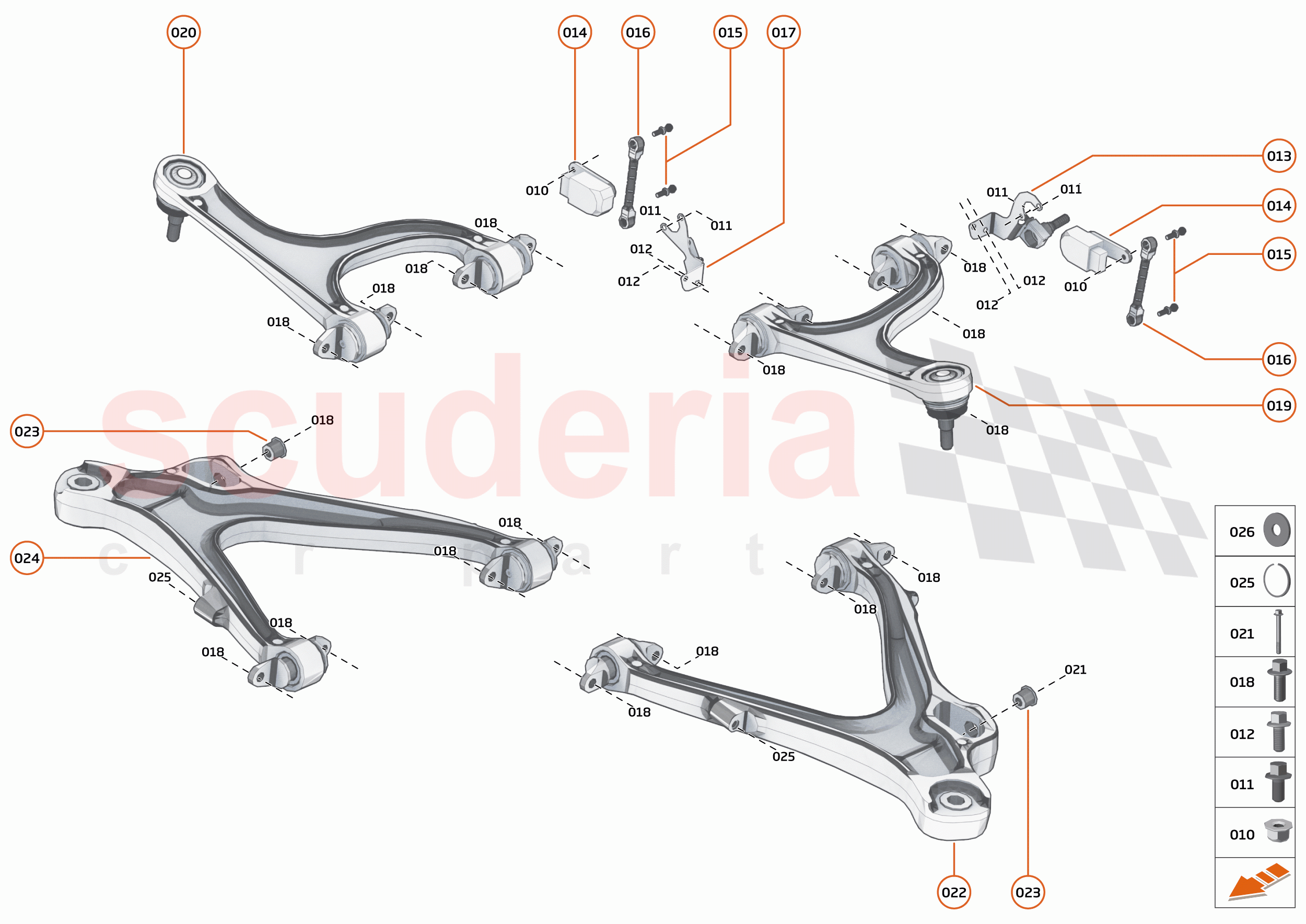 17 - SUSPENSION - REAR - 17.3 - TRANSVERSE LINKS REAR of McLaren McLaren 620R