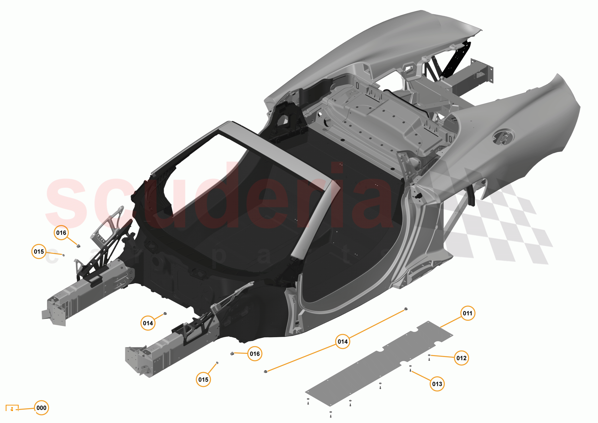 1 - A1 - BODY STRUCTURES - 1.1 - 01 - TUB STRUCTURE of McLaren McLaren 675LT Spider