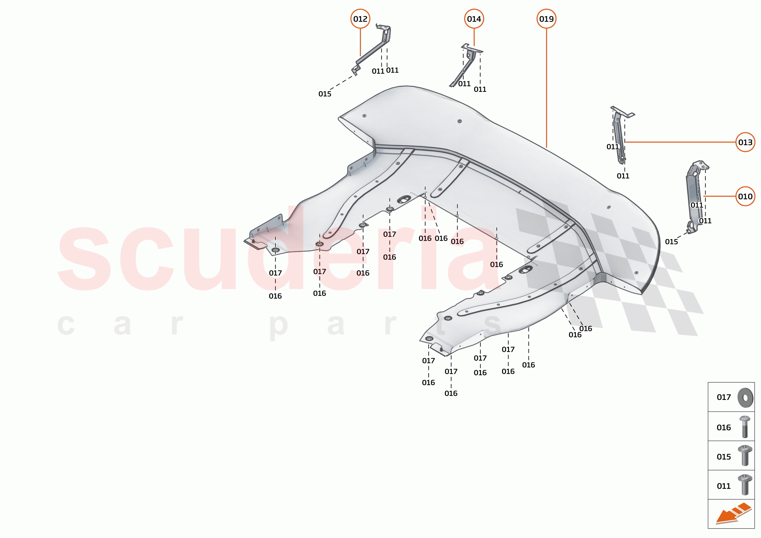 14 - DUCTS, VENTS AND FLOORS - 14.4 - REAR NON-STRUCTURAL FLOORS of McLaren McLaren 750S Coupe