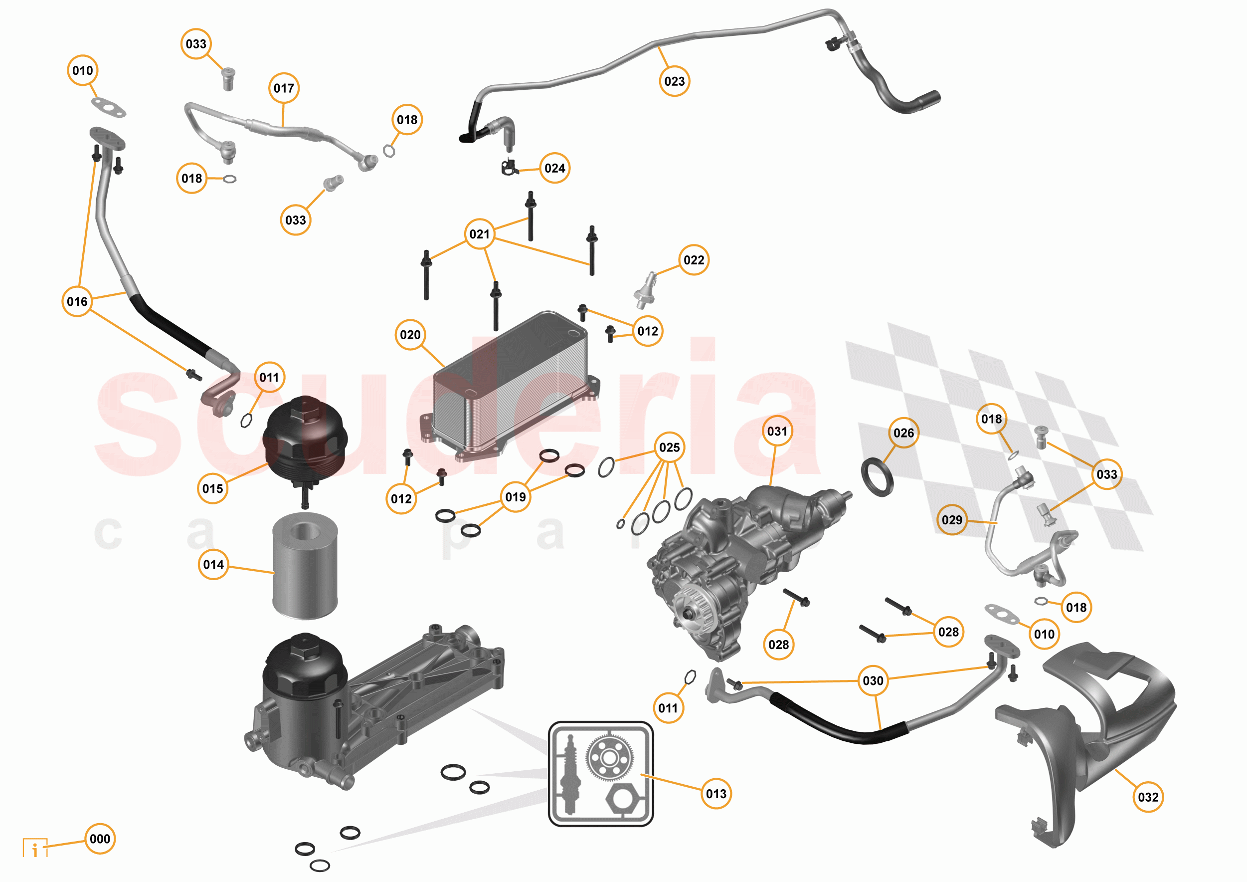 16 - F1 - POWER UNIT - 16.6 - 01 - POWER UNIT - OIL FILTER ASSEMBLY + OIL PUMP of McLaren McLaren 675LT Spider