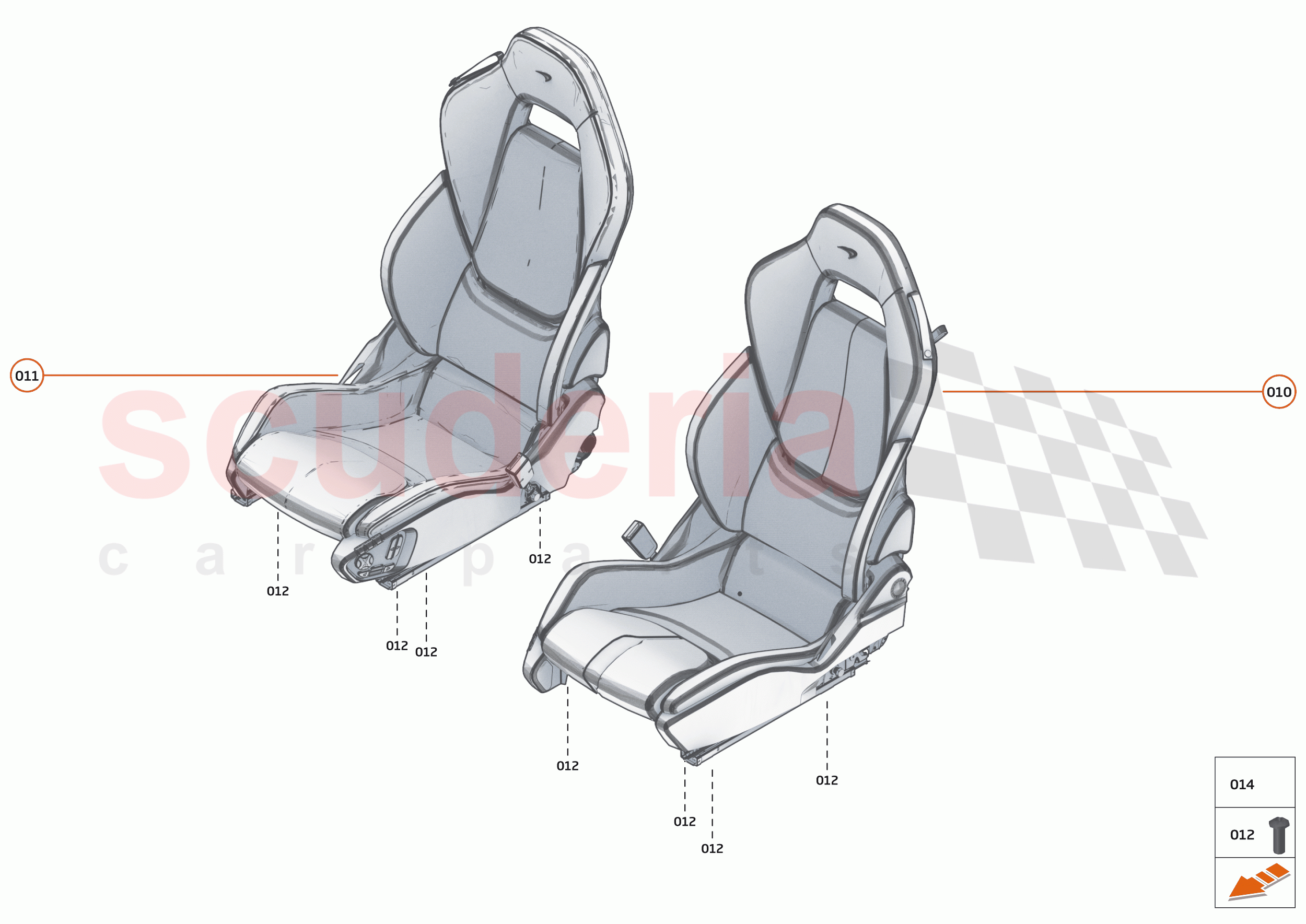 48 - INTERIOR SYSTEMS - 48.10 - SEAT ASSY - ELECTRIC of McLaren McLaren 600LT Spider