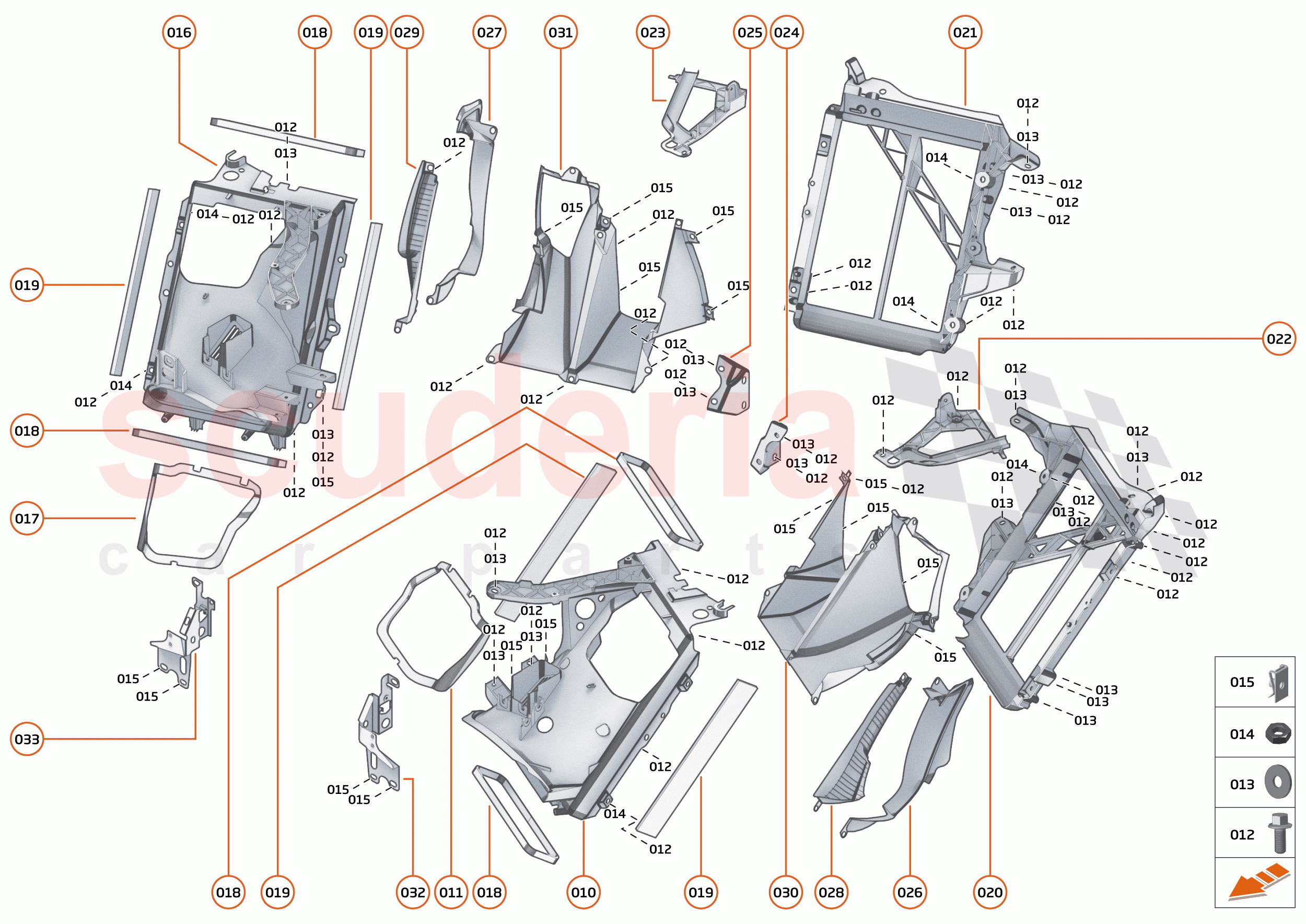 13 - DUCTS, VENTS AND FLOORS - 13.1 - FRONT DUCTS AND VENTS of McLaren McLaren 720S Spider