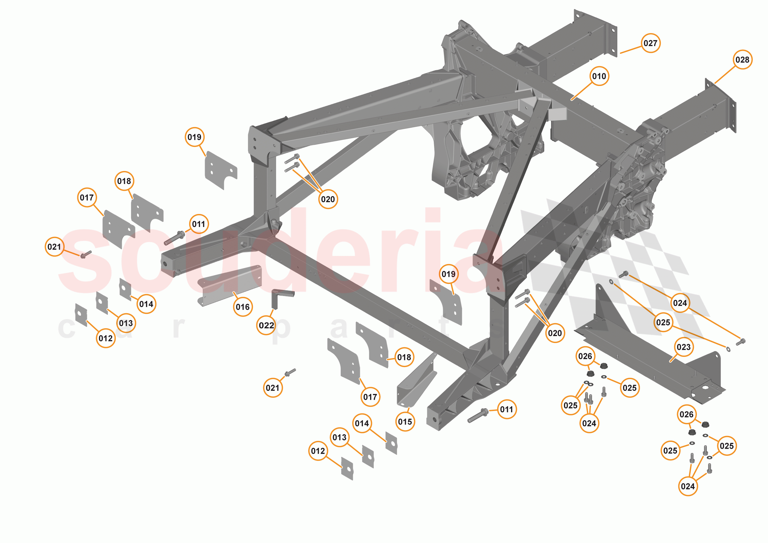 3 - REAR STRUCTURES - 3.1 - REAR FRAME of McLaren McLaren 540C Coupe