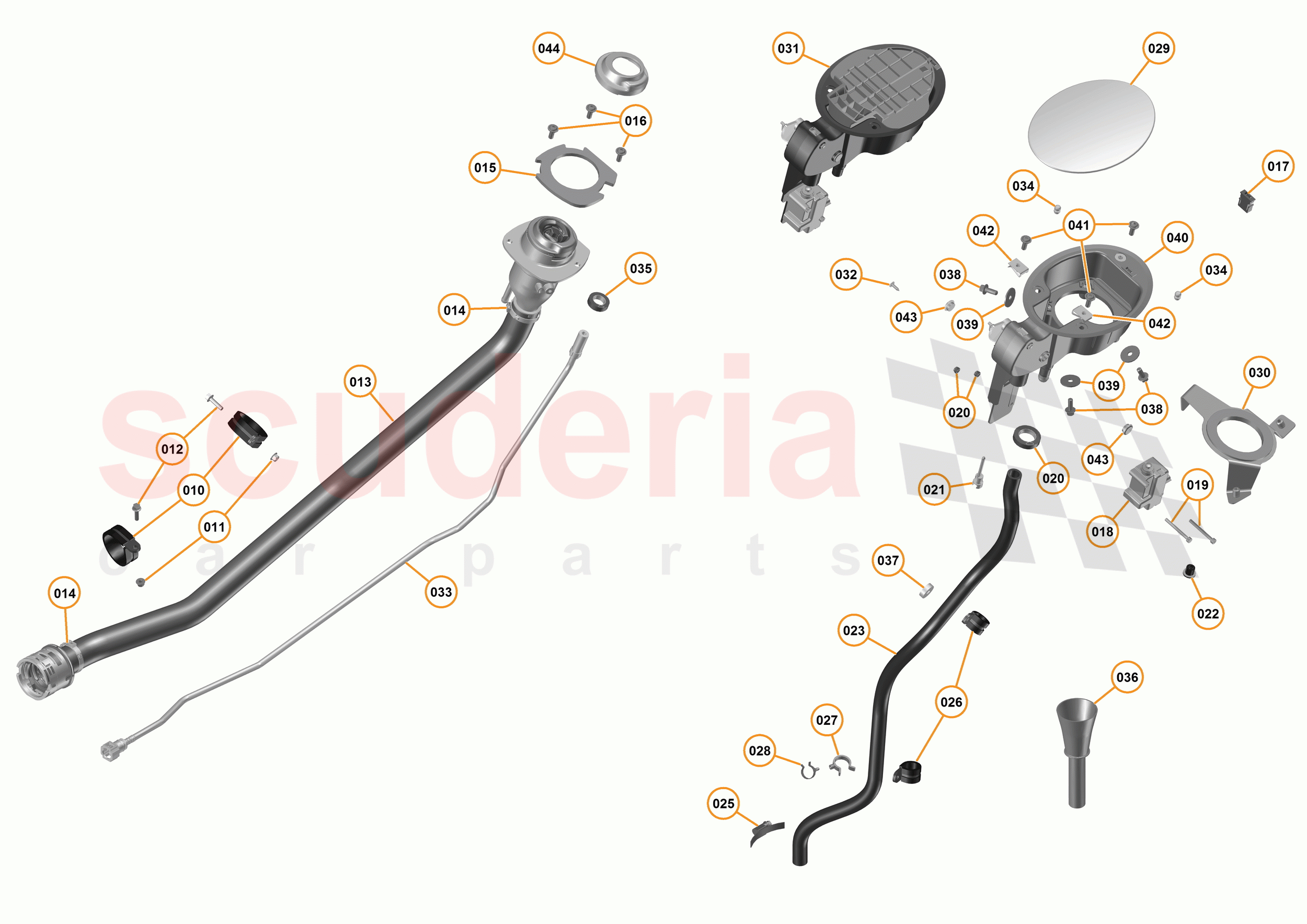 13 - K1 - FUEL SYSTEM - 13.3 - 03 - FUEL FILLER NECK of McLaren McLaren 675LT Coupe