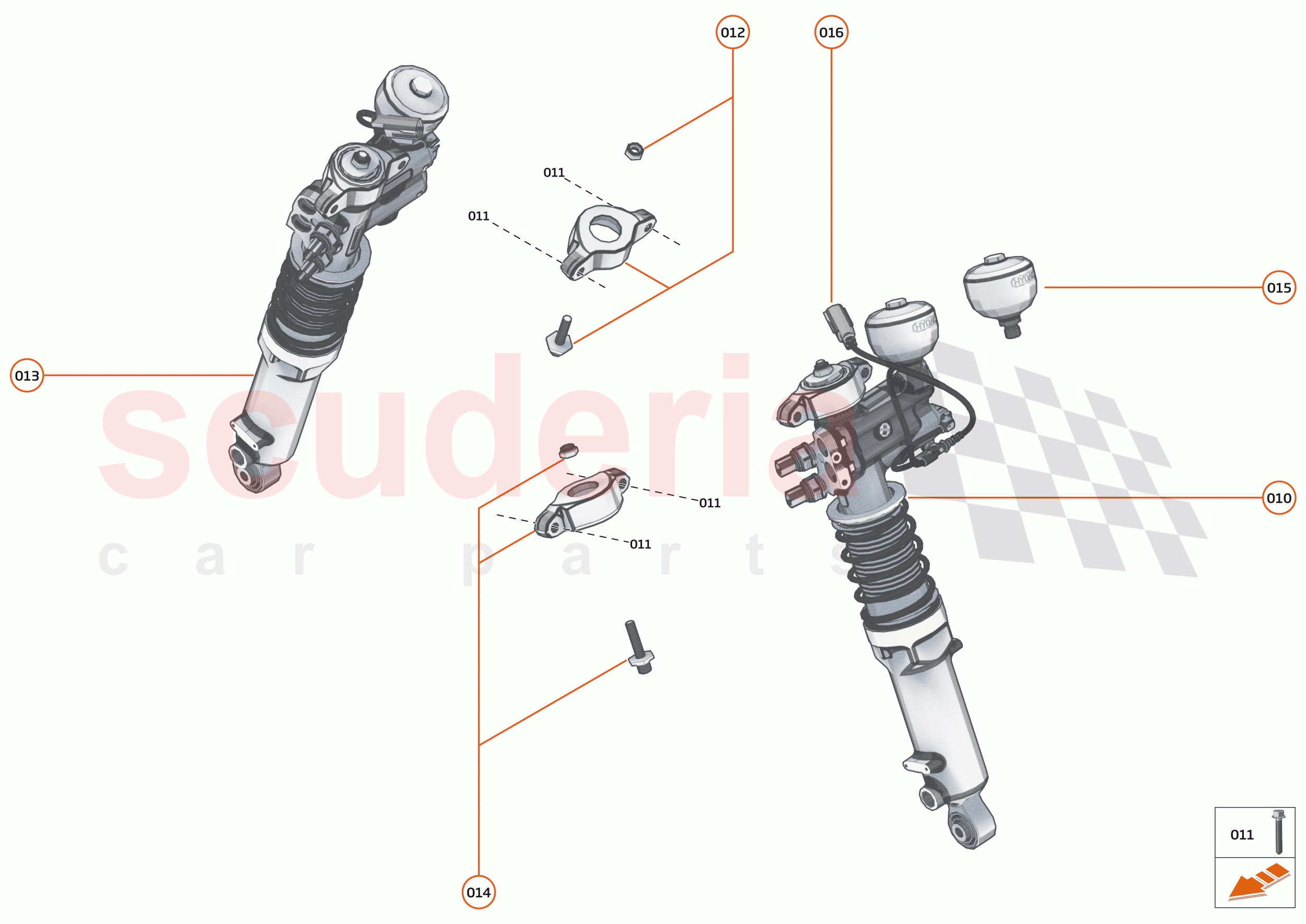 17 - SUSPENSION - 17.1 - DAMPER & ACTUATOR ASSEMBLIES FRONT of McLaren McLaren Senna