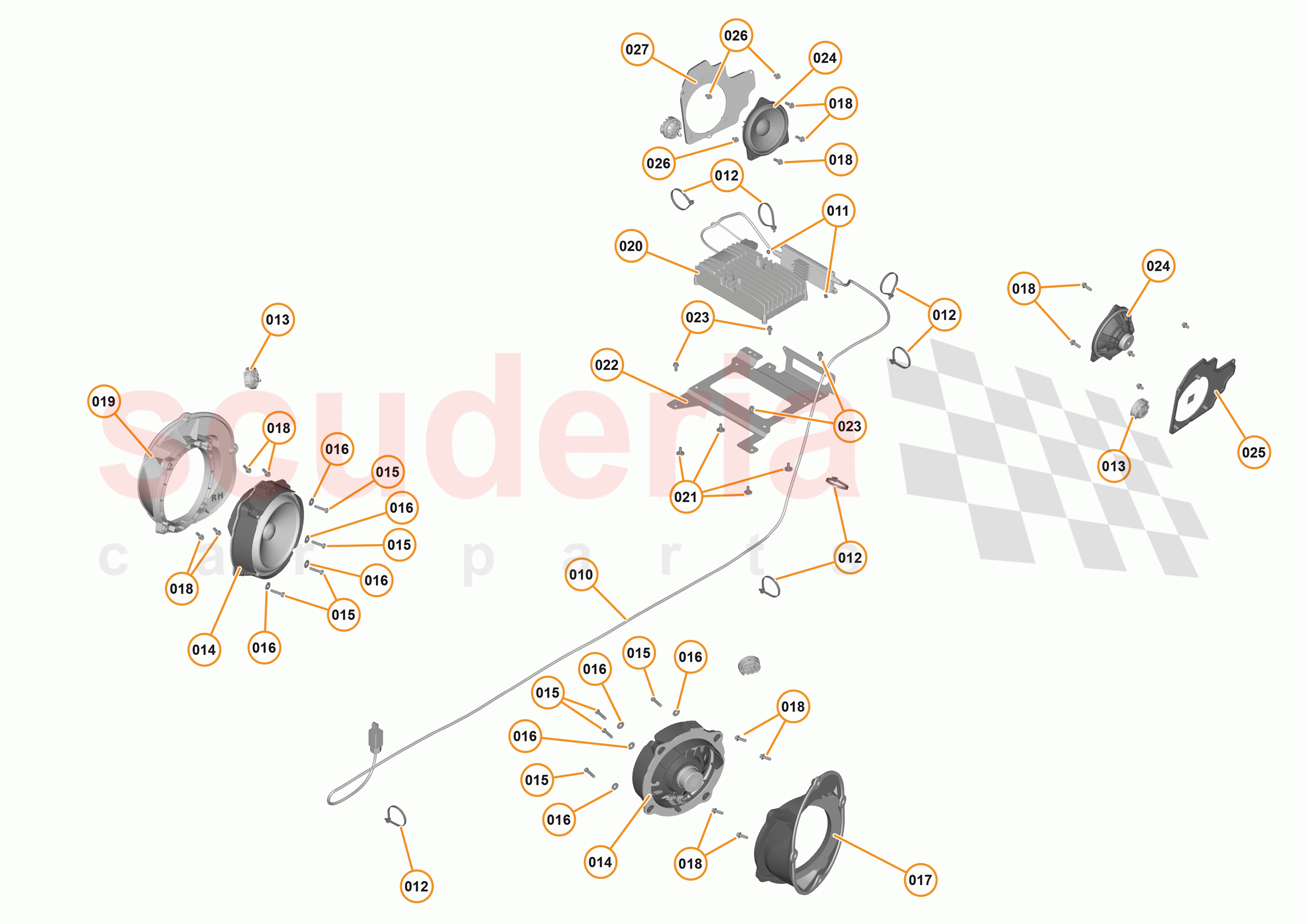 46 - INFOTAINMENT - 46.2 - SOUND SYSTEM - 8 CHANNEL - TIER 1 & 2 - LOW & MID-LINE of McLaren McLaren 540C Coupe