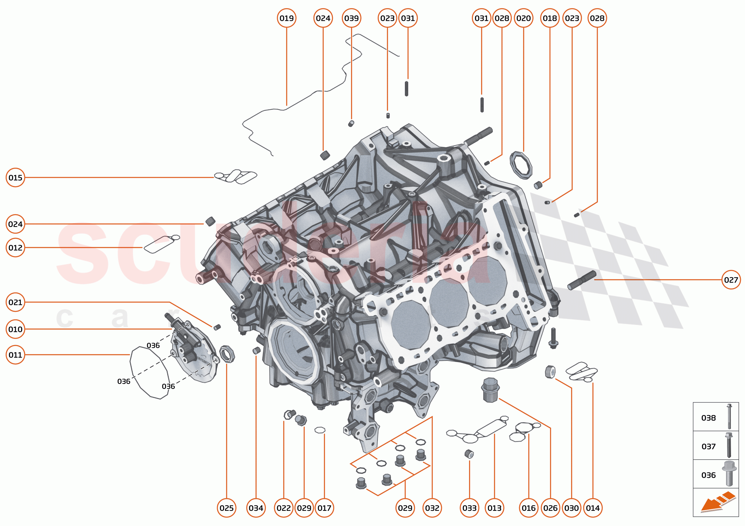 23 - ENGINE - 23.11 - SYSTEM - CYLINDER BLOCK of McLaren McLaren Artura